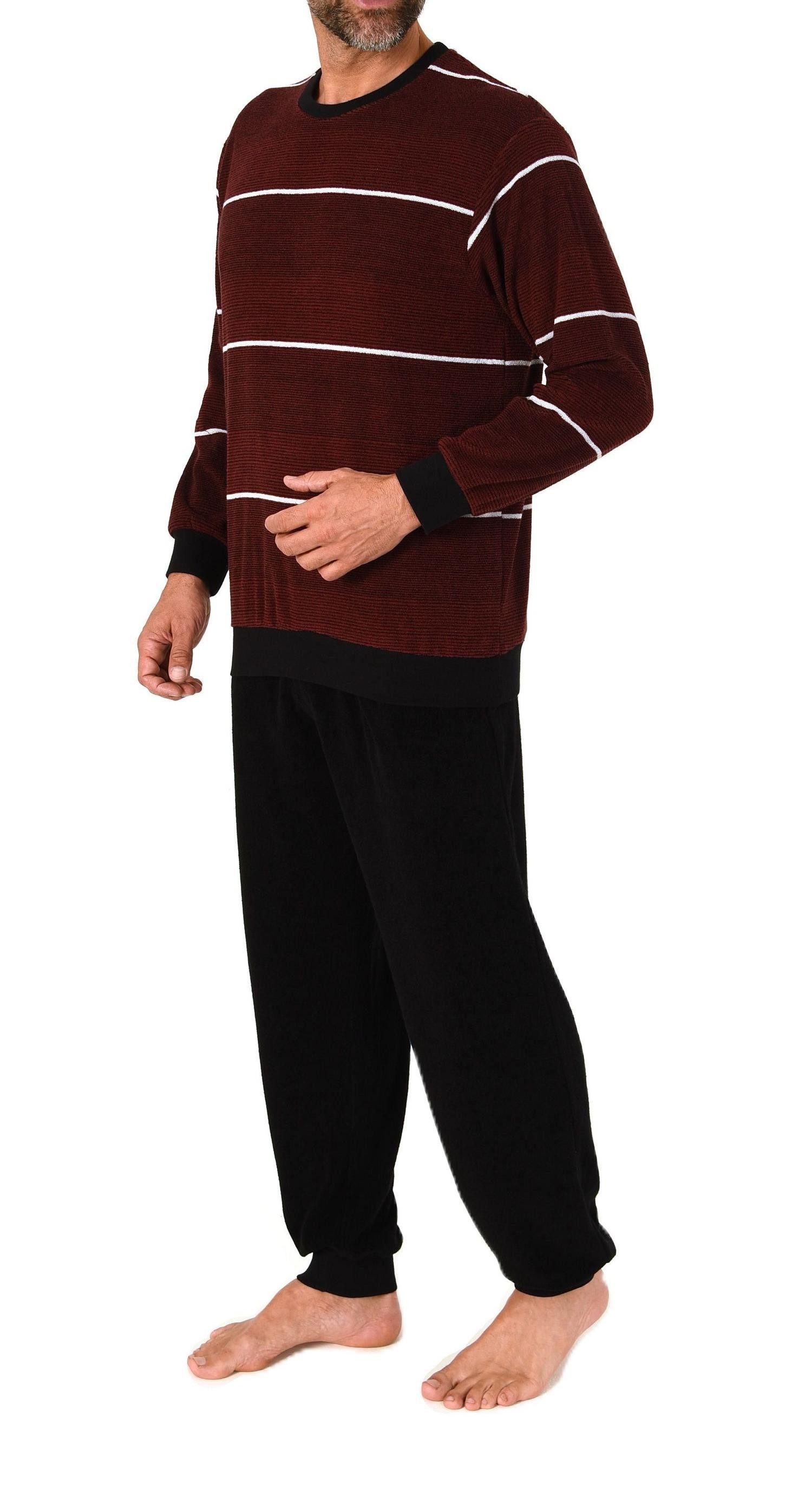 Normann Pyjama Normann Herren Frottee Schlafanzug Streifenlook – auch in Üb günstig online kaufen