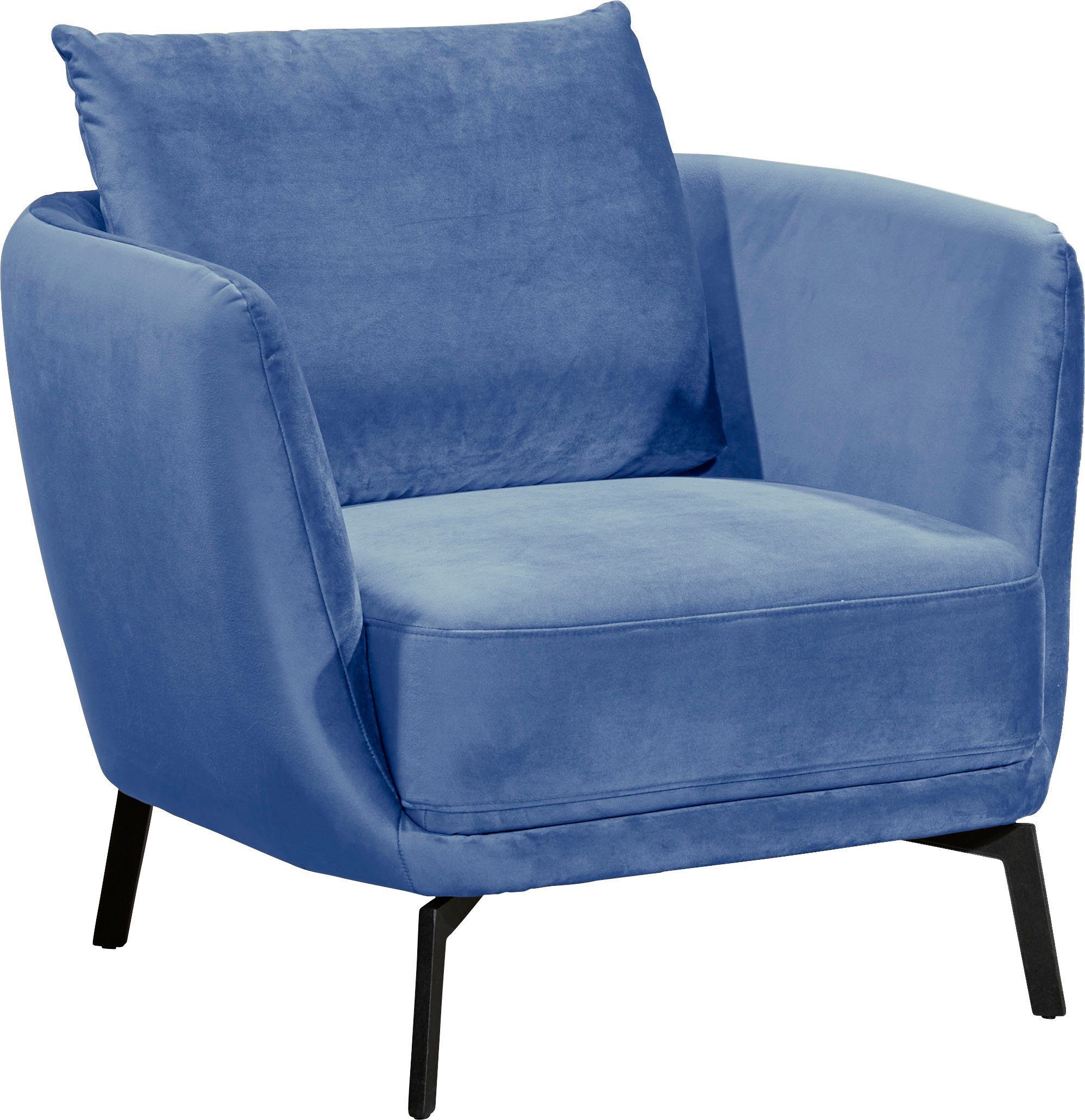 SCHÖNER WOHNEN-Kollektion Sessel Pearl Cocktailsessel mit schmalen Armlehnen und geschwungenen Rücken, elegant und zeitlos mit tollem Sitzkomfort, Solitärmöbel