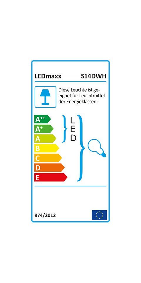 LEDmaxx Sockelleuchten Lampenfassung S14d 230V 60W, 60 W, 250 V, 1 Stück (1er Pack)