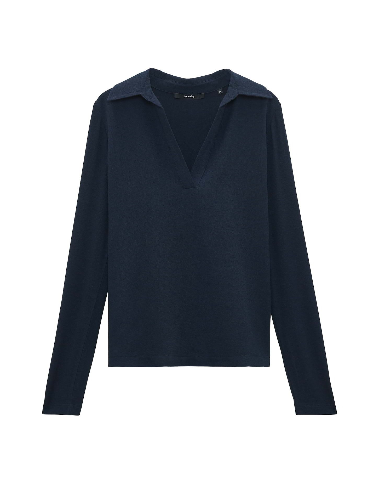 someday Langarm-Poloshirt Kuki texture