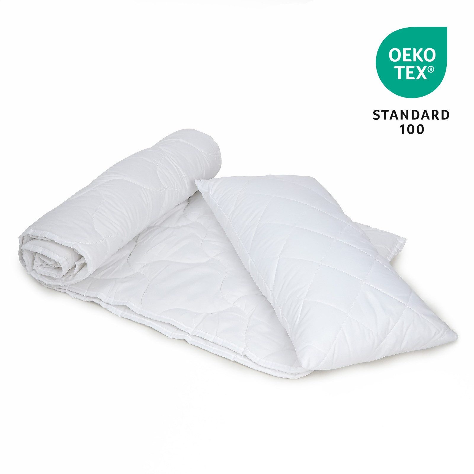 Bettdecke + Kopfkissen Ideal für Ganzjahreszeiten mit 300 g/m² Füllung