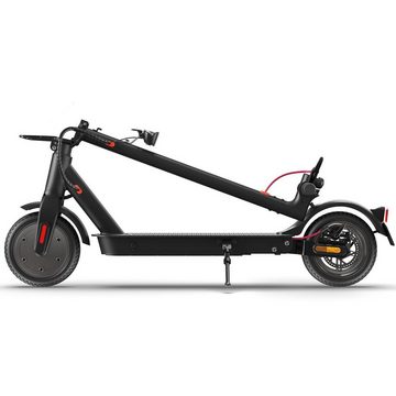 iscooter E-Scooter 8,5 Zoll E-Scooter mit Straßenzulassung ABE bis 120kg, 30km Reichweite, 350,00 W, 20,00 km/h, Doppelfederung, Aluminium faltbar, Duales Bremssystem, Wabenreifen