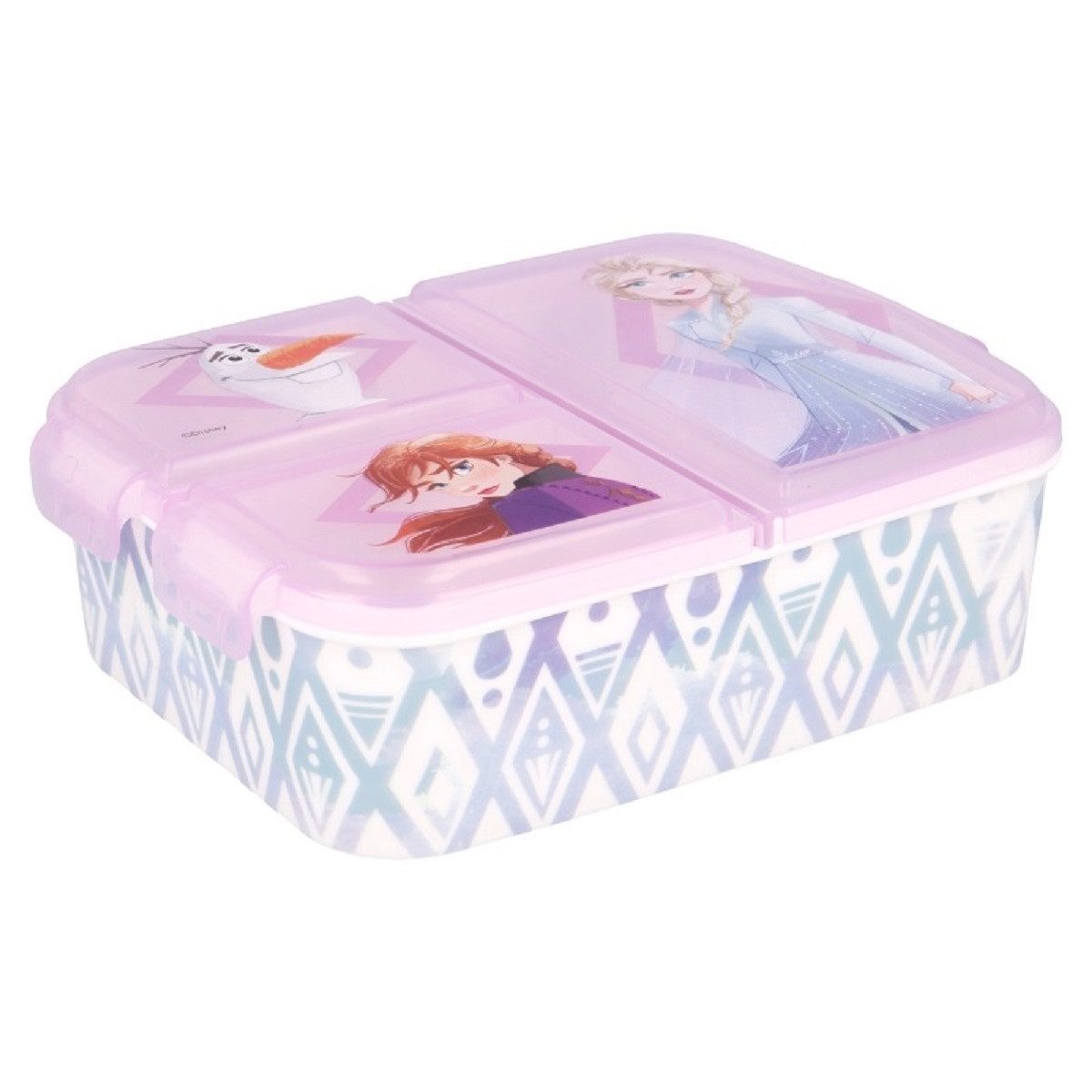 Stor Lunchbox Disney Frozen Kinder Brotdose – Lunchbox mit 3 Fächern & tollem Design, (Einteilig, Einteilig), Brotzeitdose