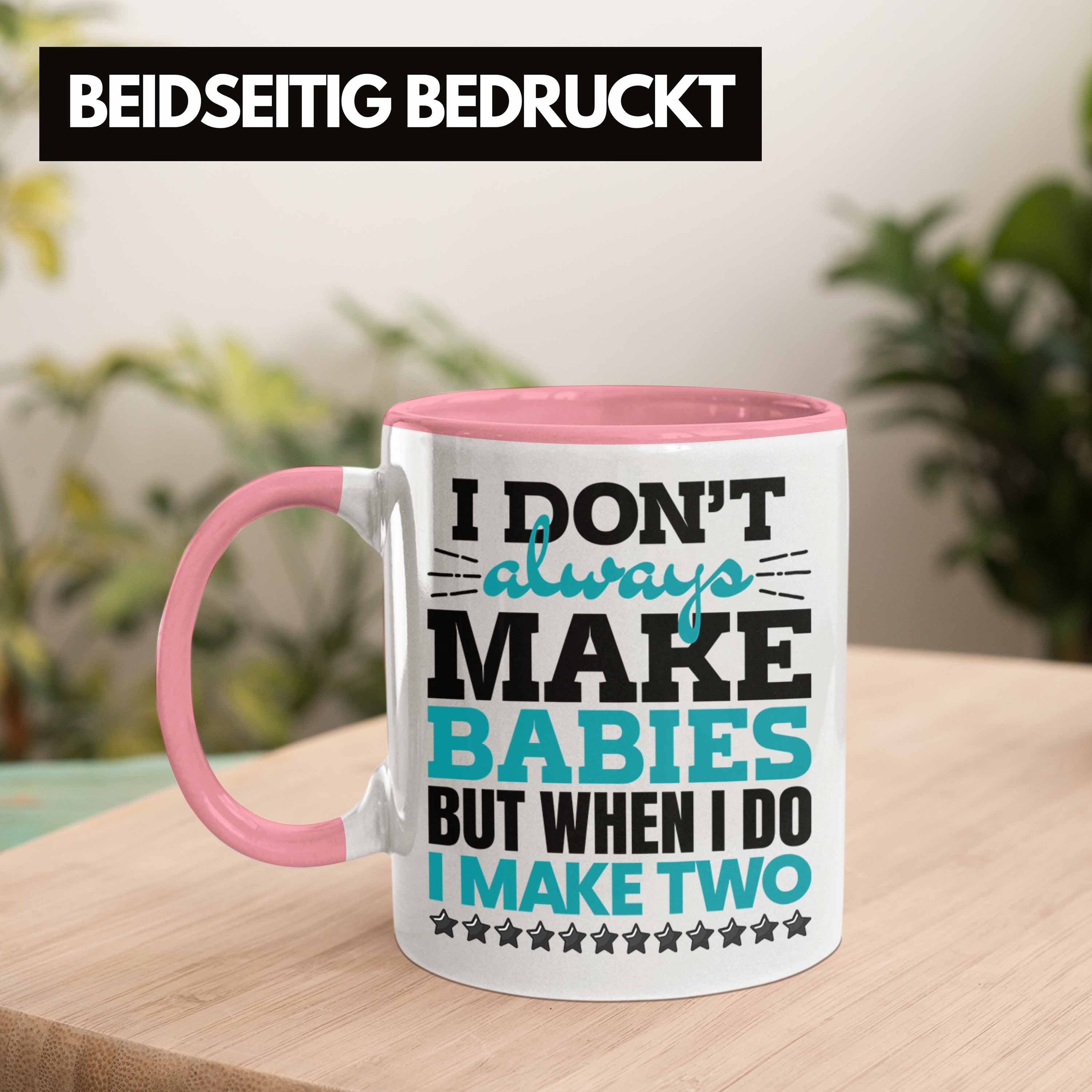 Geschenk Vater Zwillingen Tasse Trendation Tasse Kaffeetasse Geschenkidee Rosa von