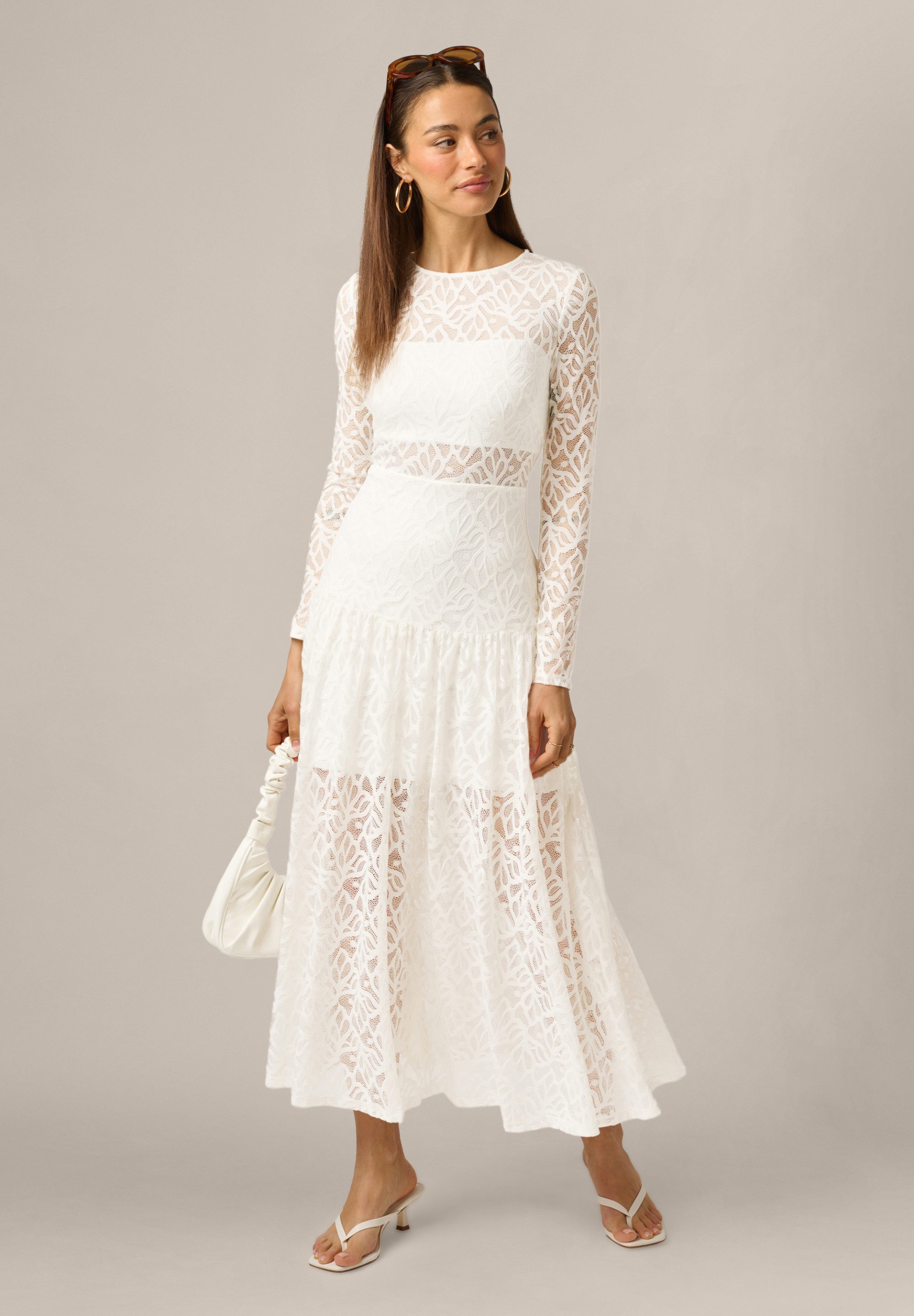 Adrianna Papell Midikleid Lace Midi Dress Weiches und romantisches knöchellanges Midikleid