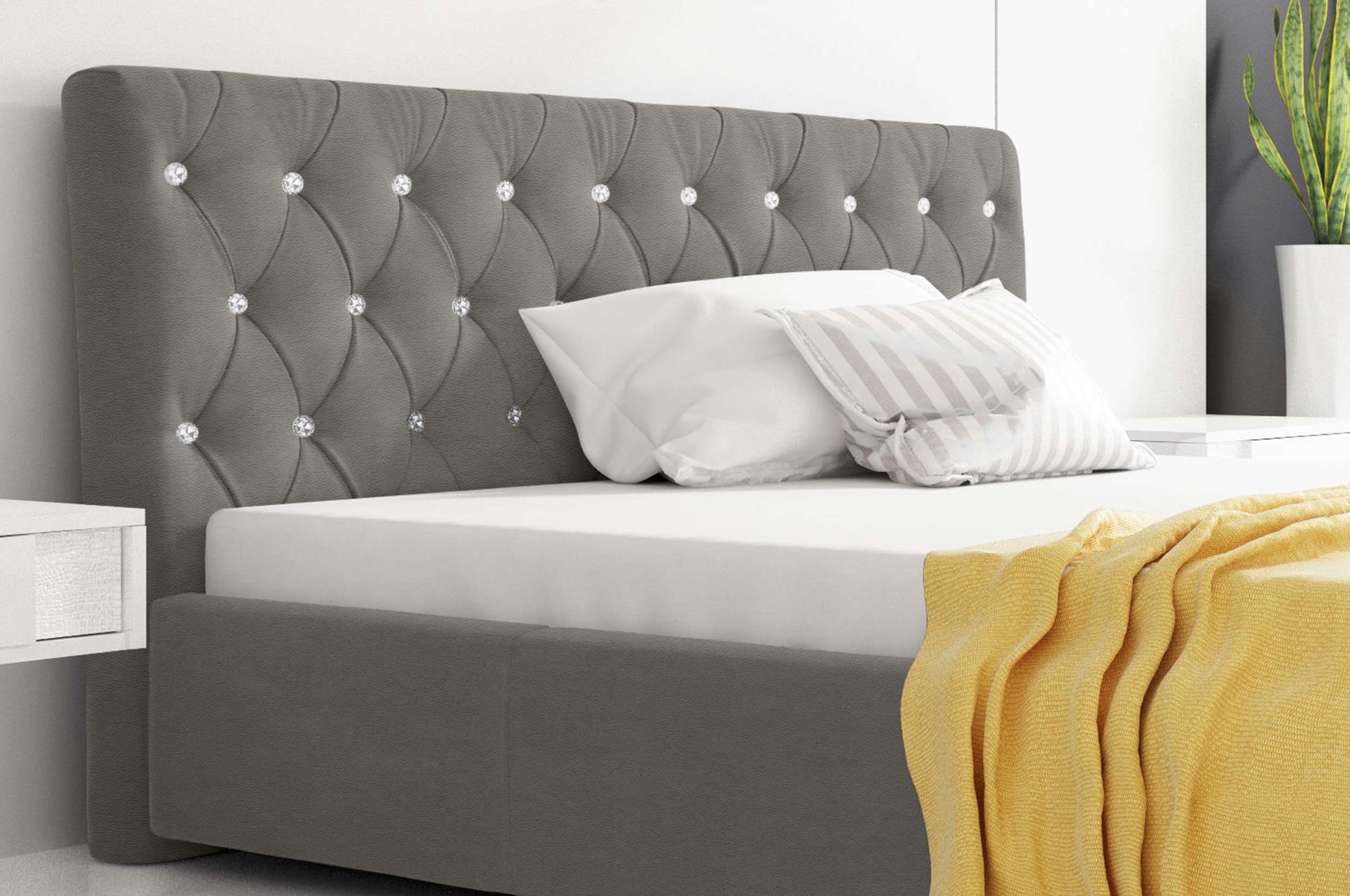 99rooms Polsterbett Kevin (Schlafzimmerbett, Bett), 120/140/160/180/200x200 günstig online kaufen