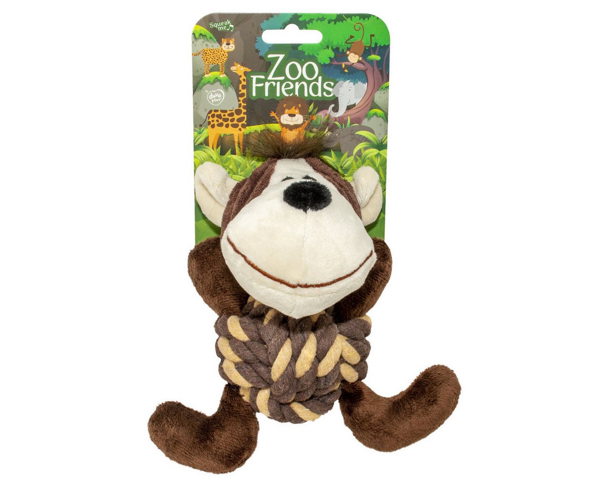 Thumbnail - DUVO+ Tierkuscheltier Hundespielzeug Zoo Friends Affe Ball braun