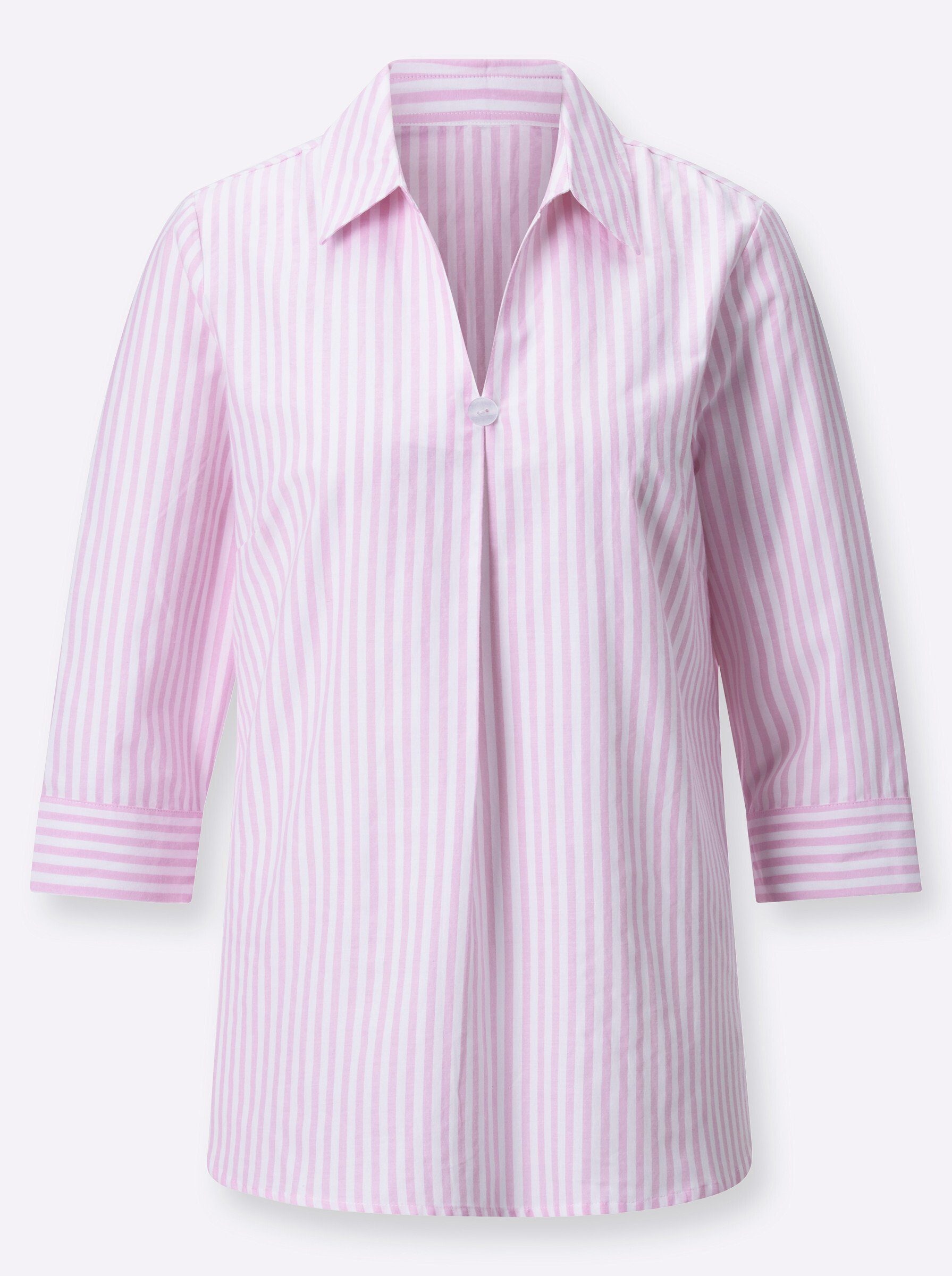 rosé-weiß-gestreift WEIDEN Klassische Bluse WITT