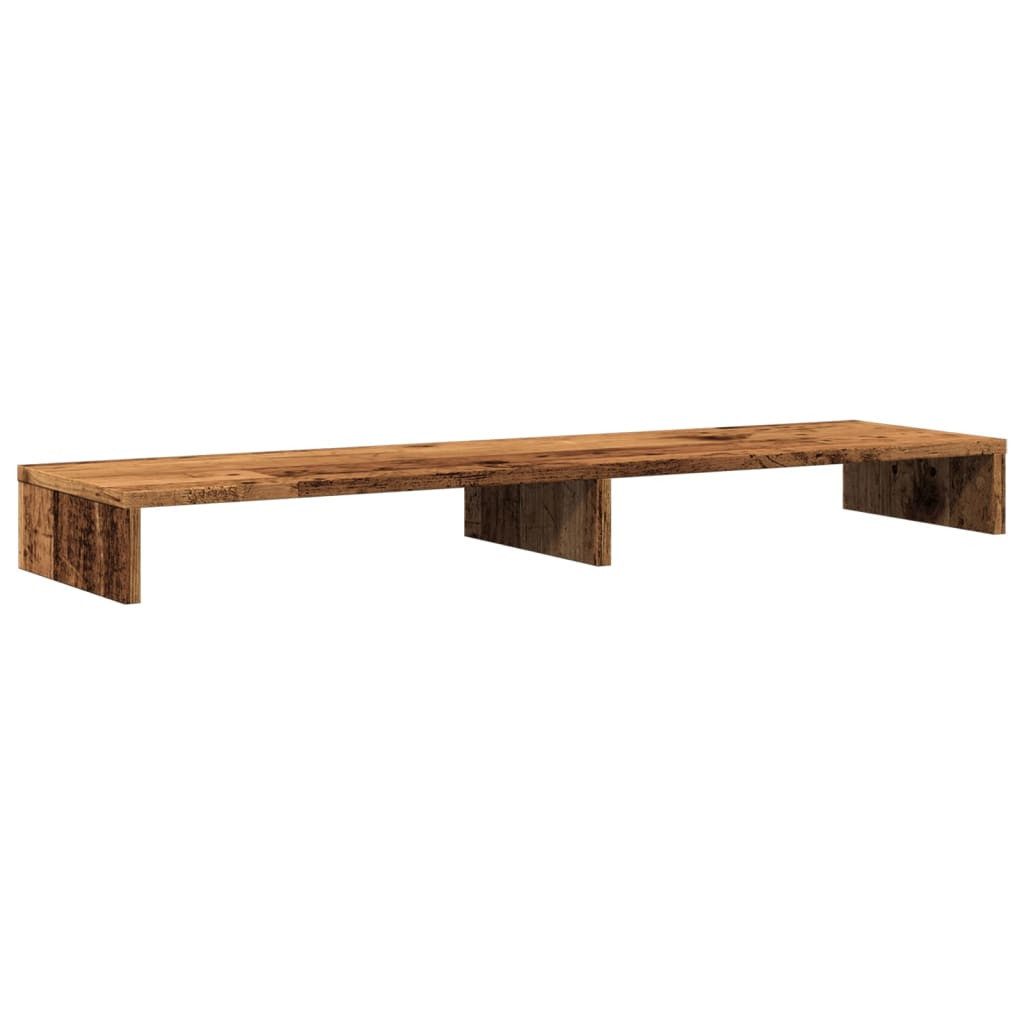 vidaXL Monitorständer Monitorständer Altholz-Optik 100x27x10 cm Holzwerkstoff