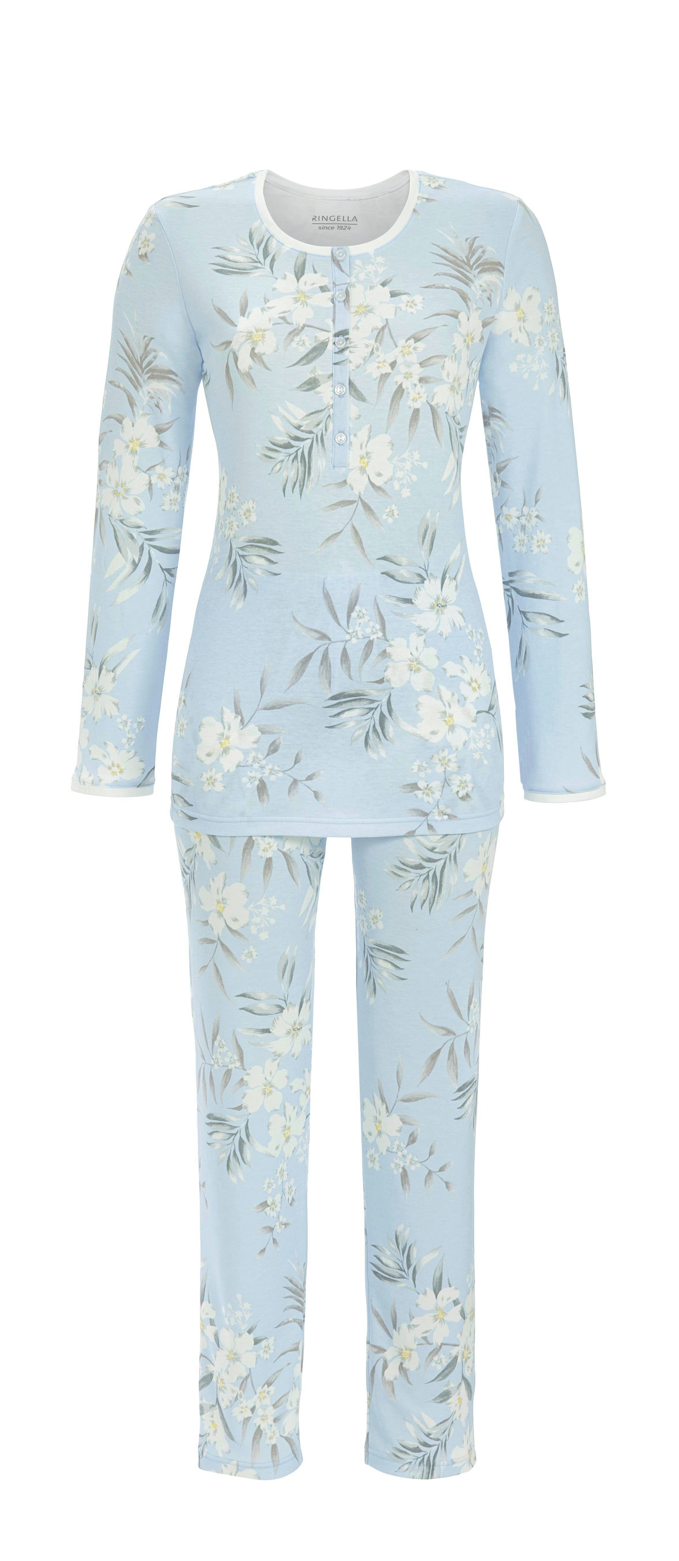 Ringella Pyjama mit Knopfleiste und Blumendessin günstig online kaufen
