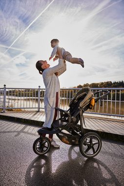 Hauck Dreirad-Kinderwagen Runner 3, Jungle Green, mit XXL-Lufträdern u. Handbremse; bis 22 kg belastbar