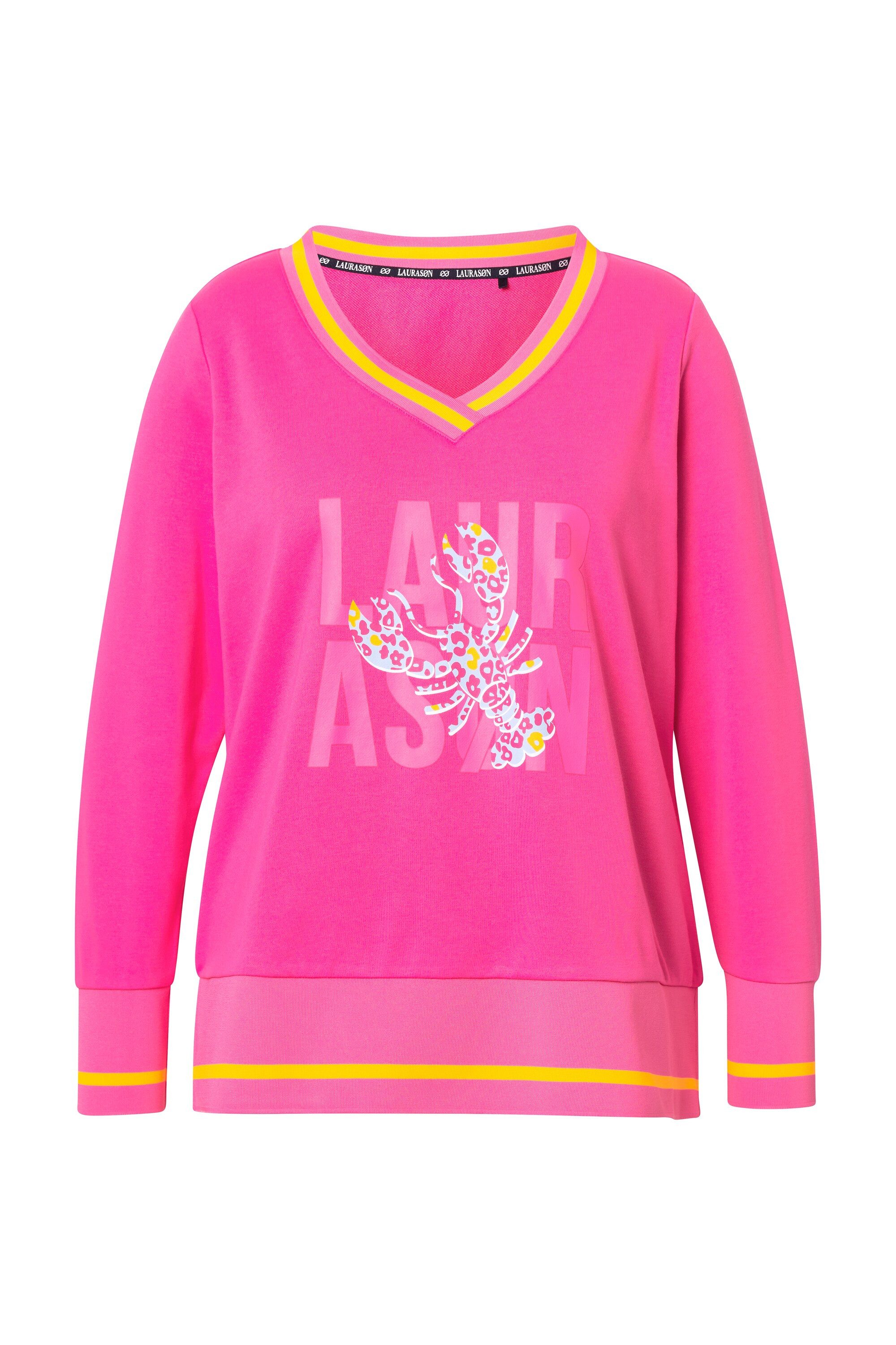 Sweatshirt Sweatshirt V-Ausschnitt Langarm