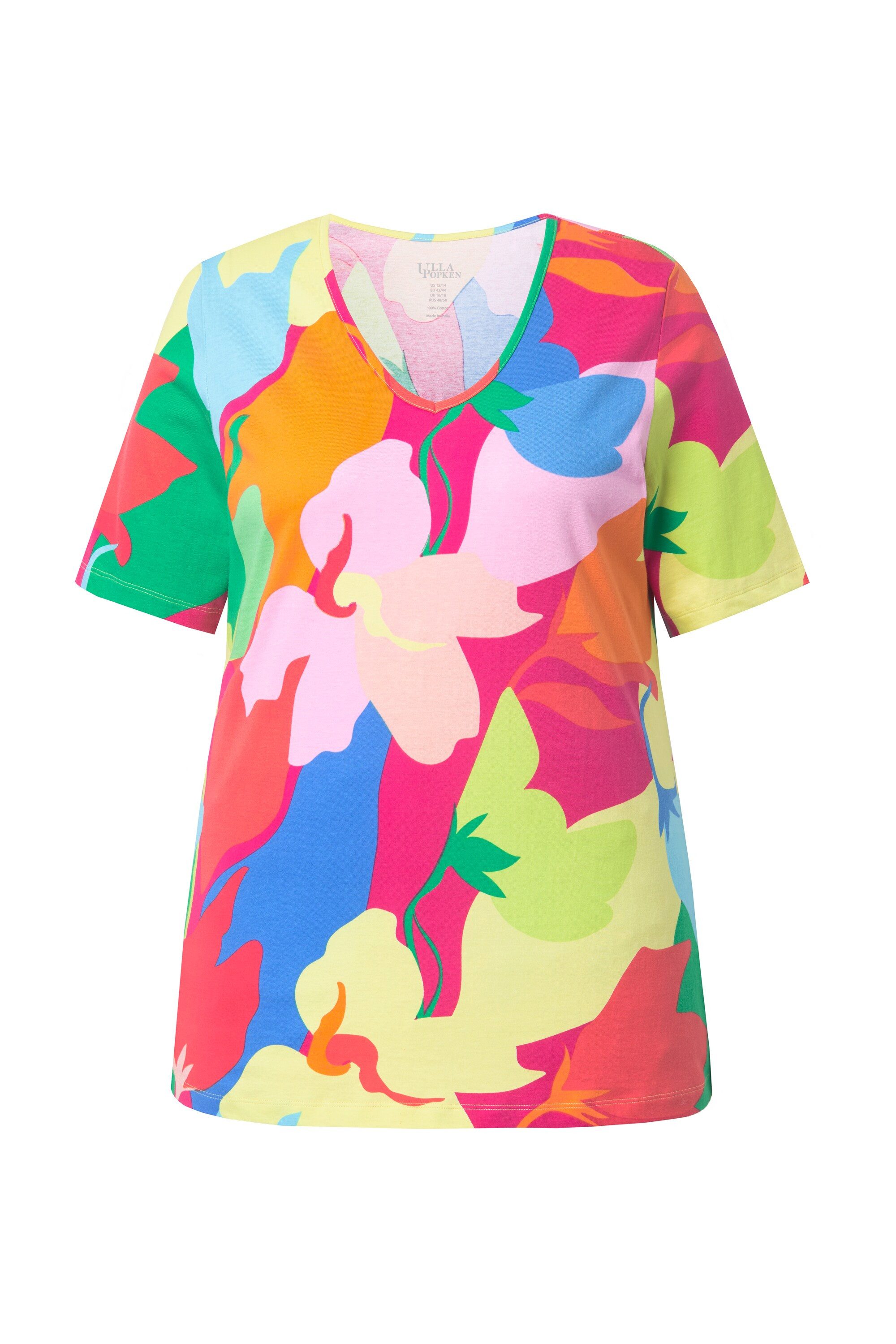 T-Shirt T-Shirt A-Linie Rundhalsausschnitt Halbarm