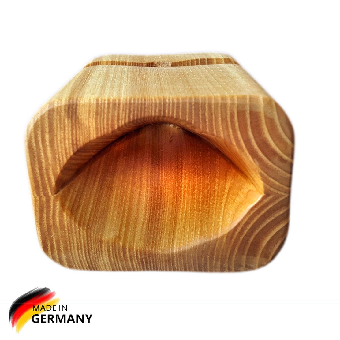 Madera Spielzeuge Handy-Dockingstation Handy Lautsprecher, (1 St., nur halter mit schall trichter), läuft ohne Strom.Made in Germany