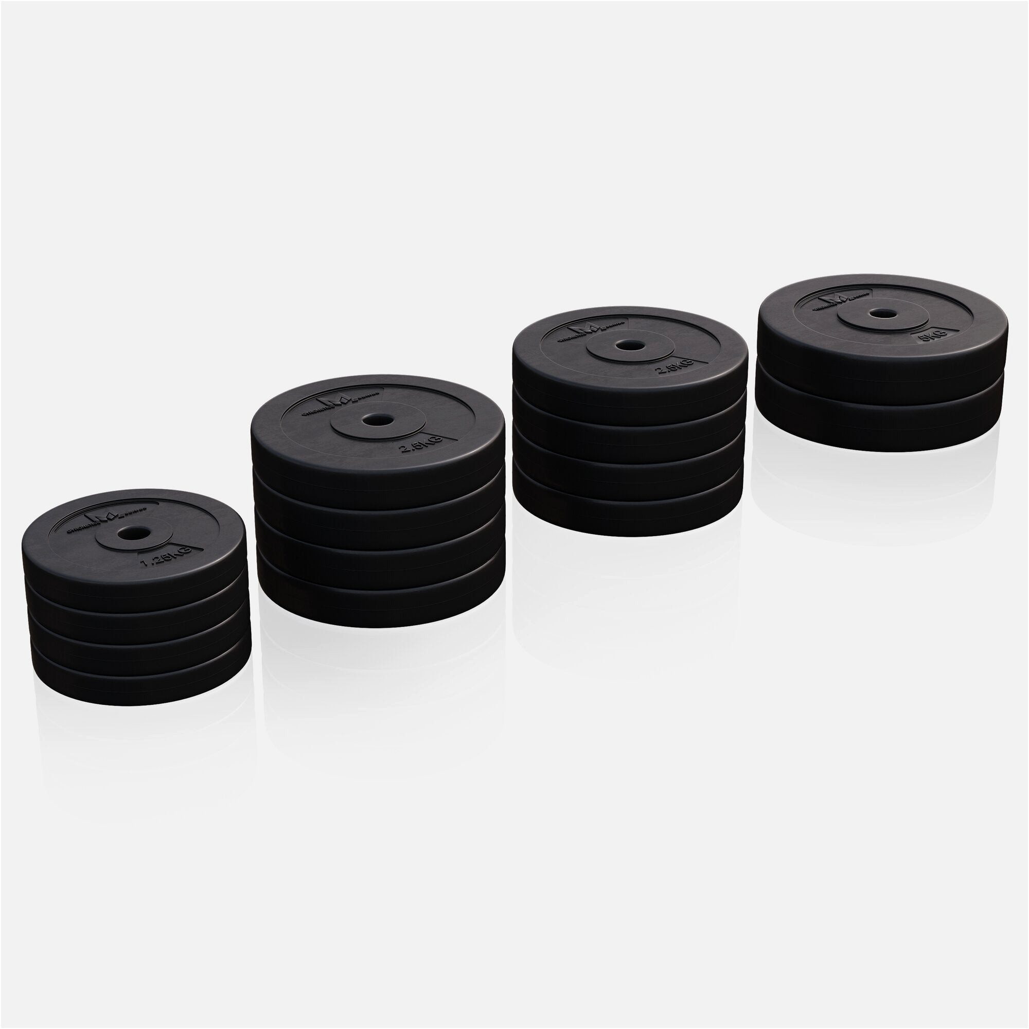 GORILLA SPORTS Hantelscheibe E-Series Hantelscheibenset 25mm 30 kg, 30 kg, (18-tlg)