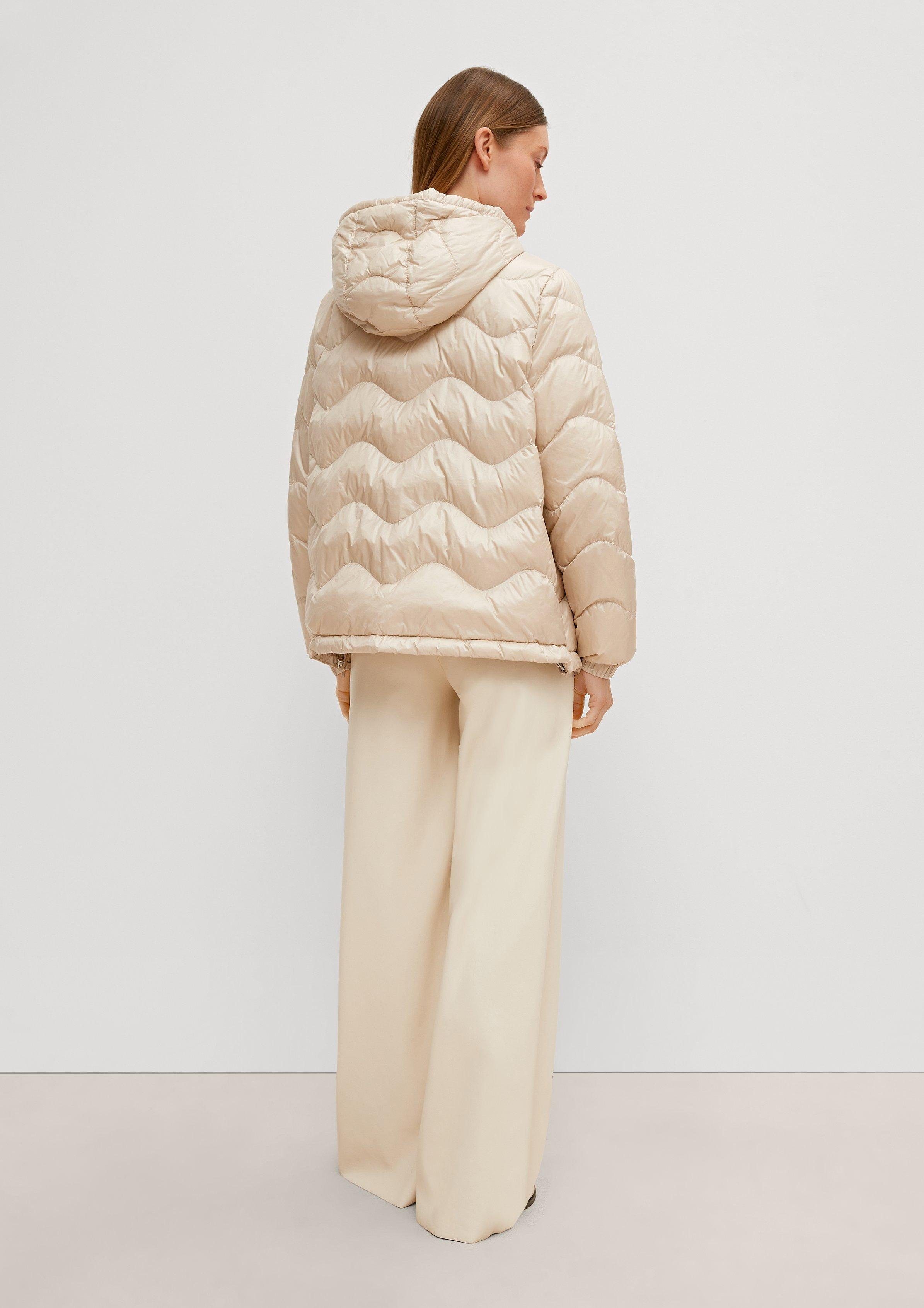 helles mit Kurzjacke beige Steppung Comma Kapuzenjacke