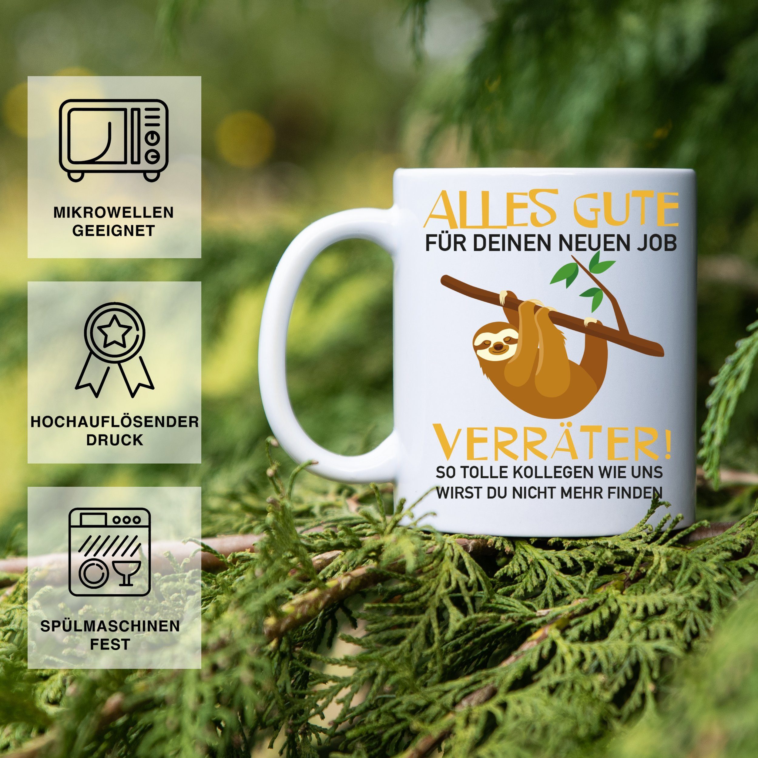 Abschiedsgeschenke ink. Kollegen, Mikrowellen-/Spülmaschinengeeignet, Geschenk Tasse für Jobwechsel, Kollegin Giftandprint Geschenkbox Beidseitig,