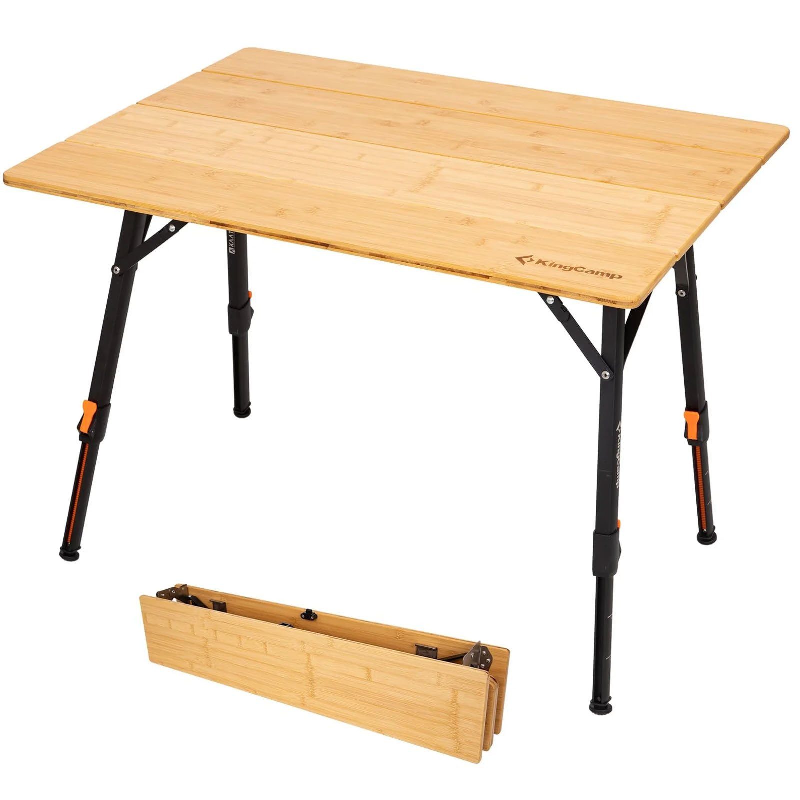 KingCamp Campingtisch Bambus Campingtisch Woboo M Camping - Falttisch Kl