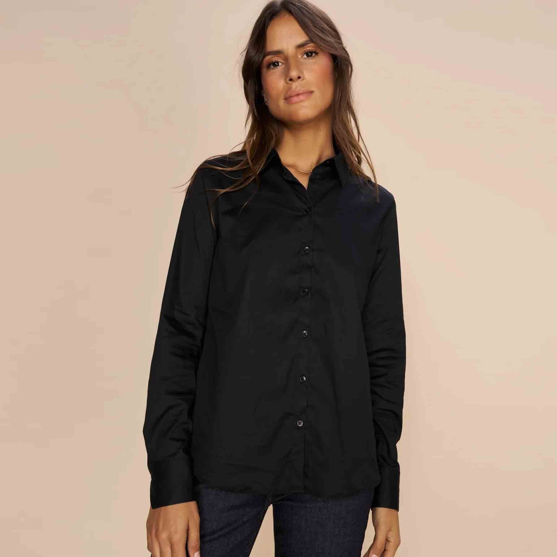 Mos Mosh Langarmbluse Bluse MARTINA aus Baumwoll-Gemisch