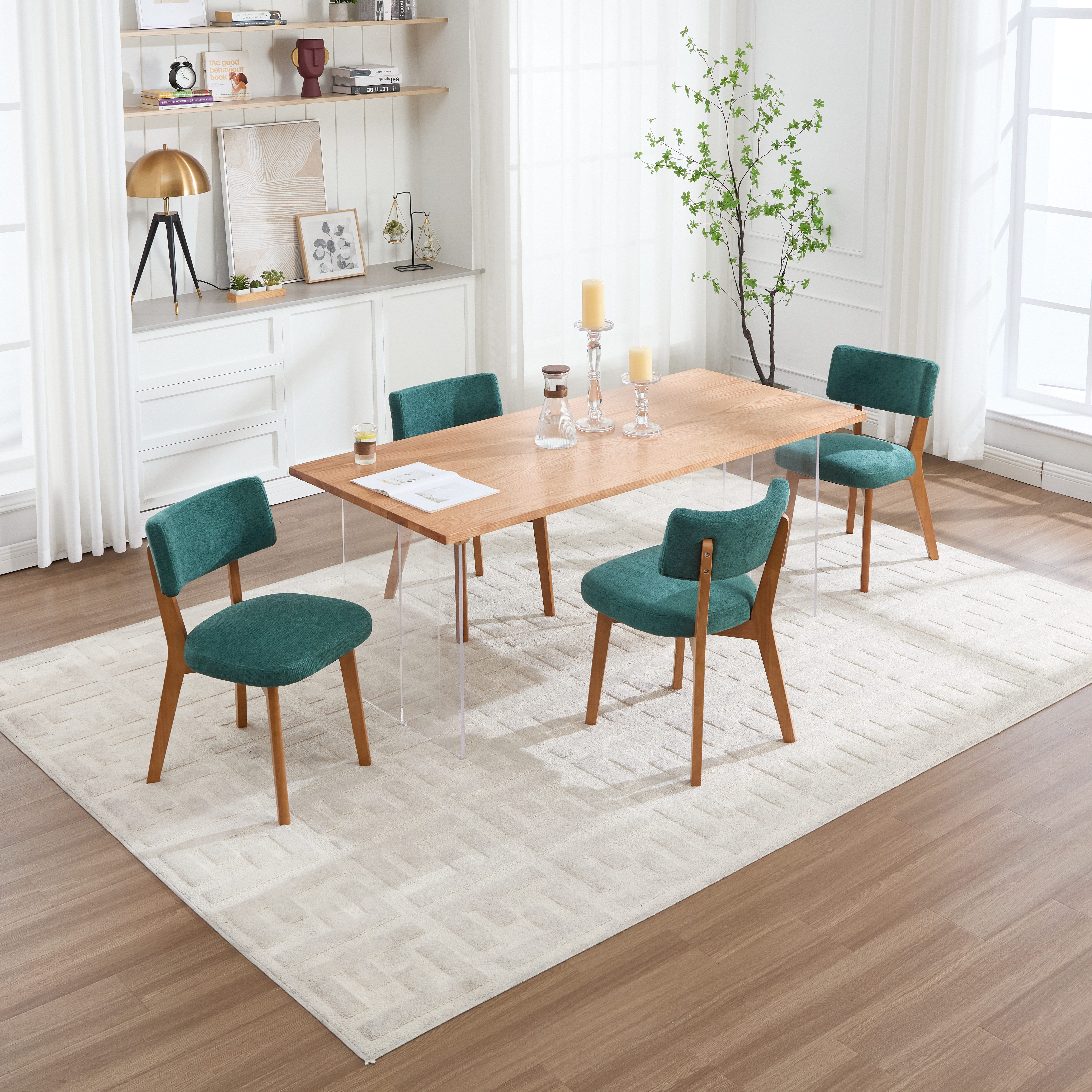 KLAM HOME Esszimmerstuhl Moderne Mid-Century-Stil Esszimmerstuhl Satz von 2 günstig online kaufen