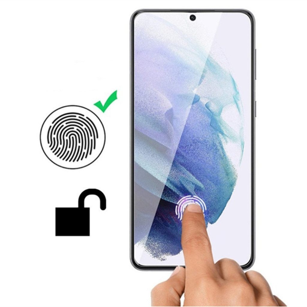 CLM-Tech Displayschutzglas für Samsung Galaxy S25 / S24, Panzerglas Folie - Anti-Fingerabdruck und kratzfest -, 2 Stück, Unterstützt Fingerabdruck-ID – Bild 5 von 5