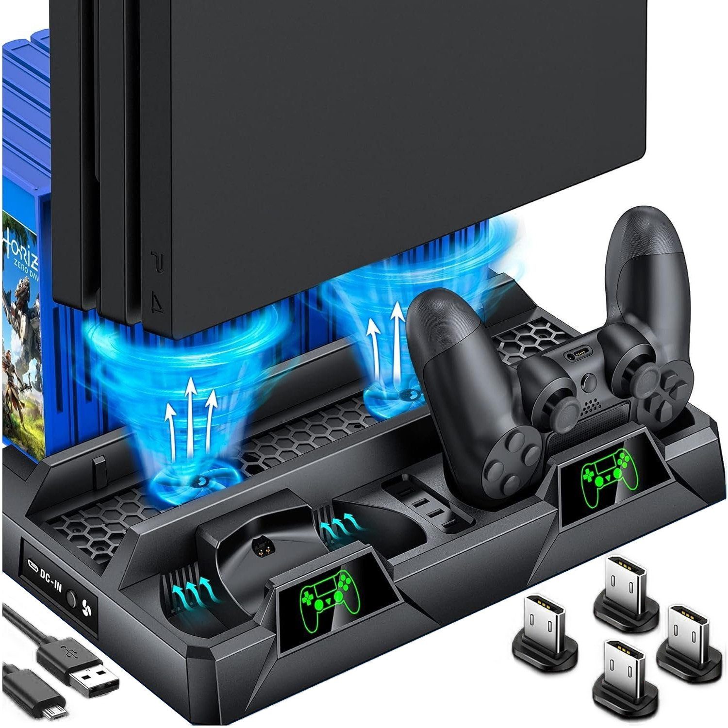 COFI 1453 PS4 Vertical Stand mit Controller Ladestation Zubehör