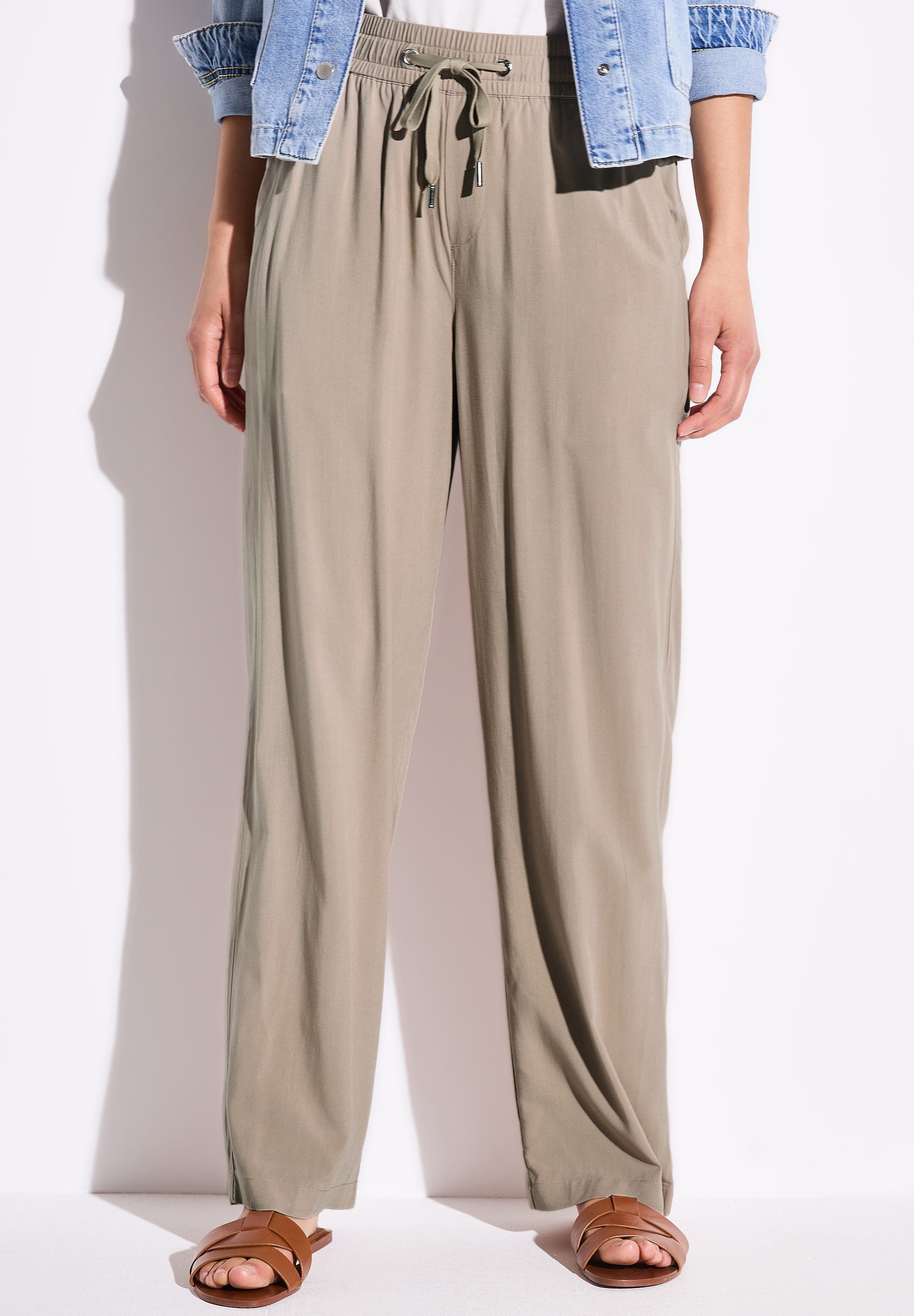 STREET ONE Stoffhose Elastikbund mit Tunnelzug günstig online kaufen