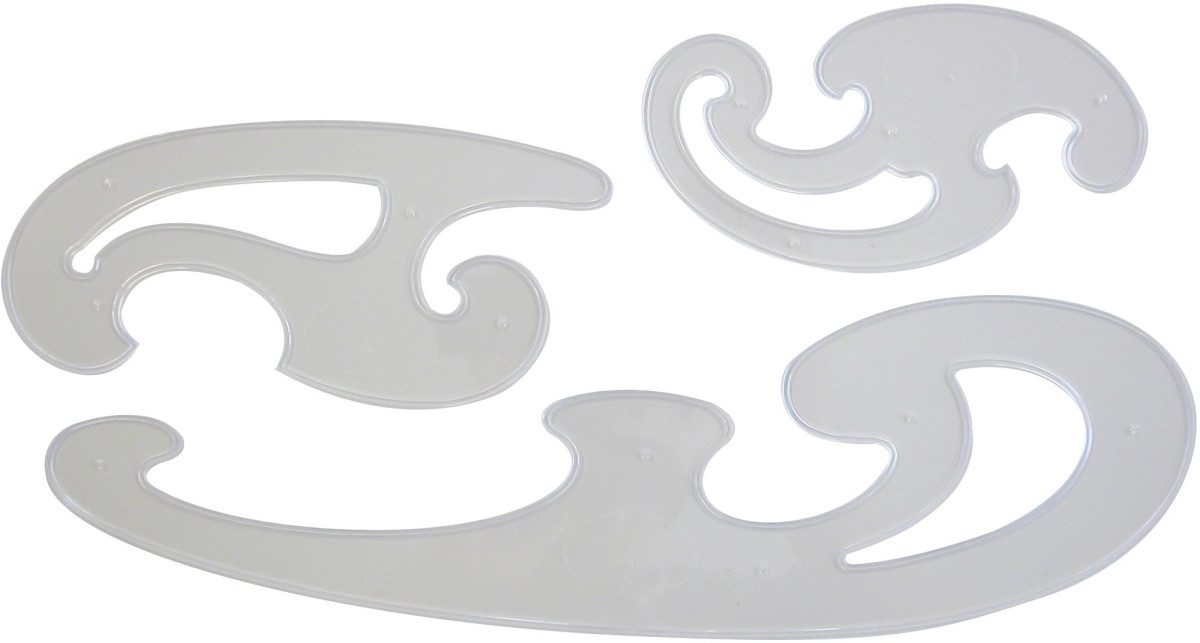 ARISTO Zeichenschablone Burmestersatz 3 Kurven transparent