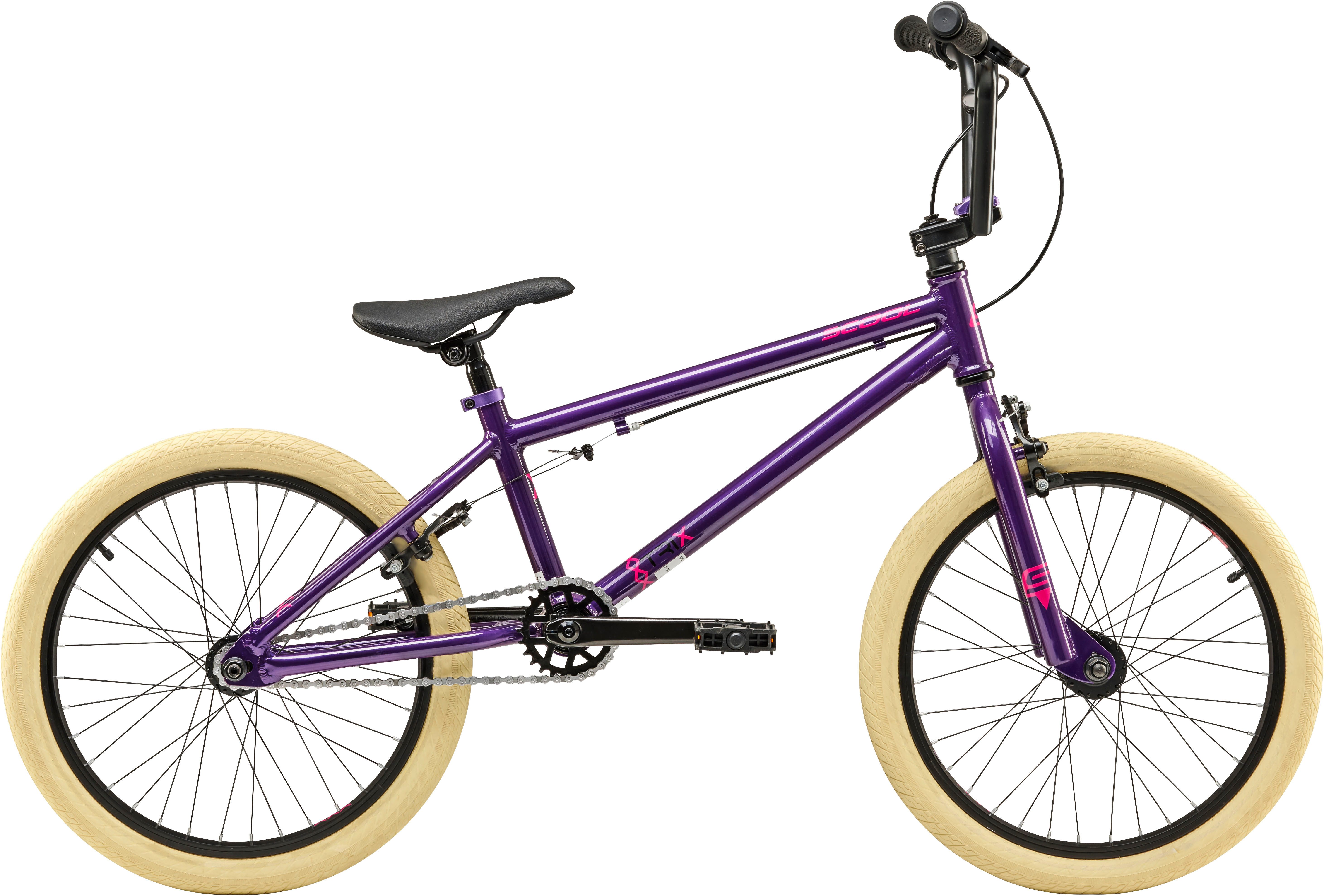 S’COOL Jugendfahrrad S'COOL XtriX 40-1S - Purple/Fuchsia, 1 Gang, ohne Schaltung, Axle-Pegs