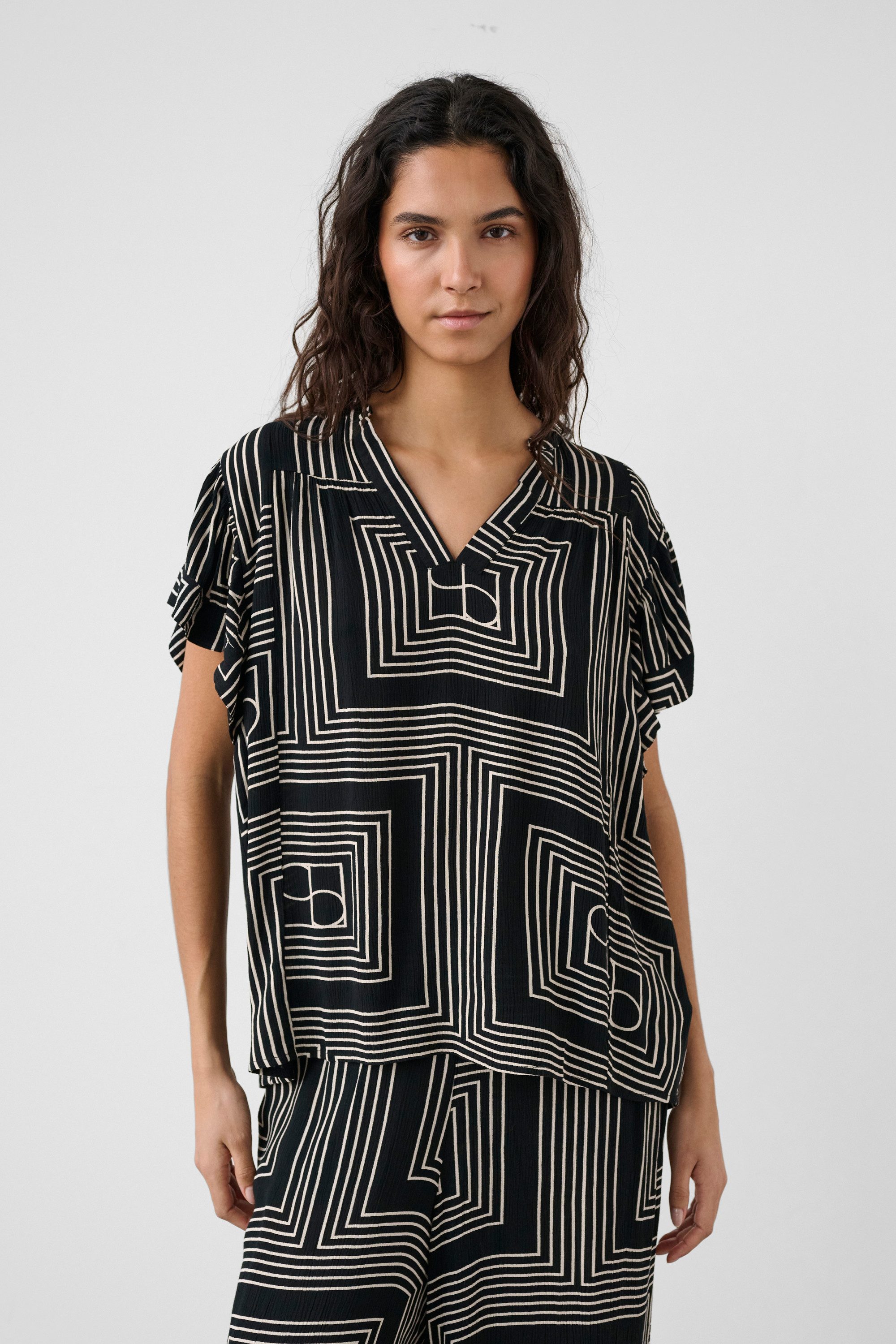 SOAKED IN LUXURY Kurzarmbluse Kleid SLZaya