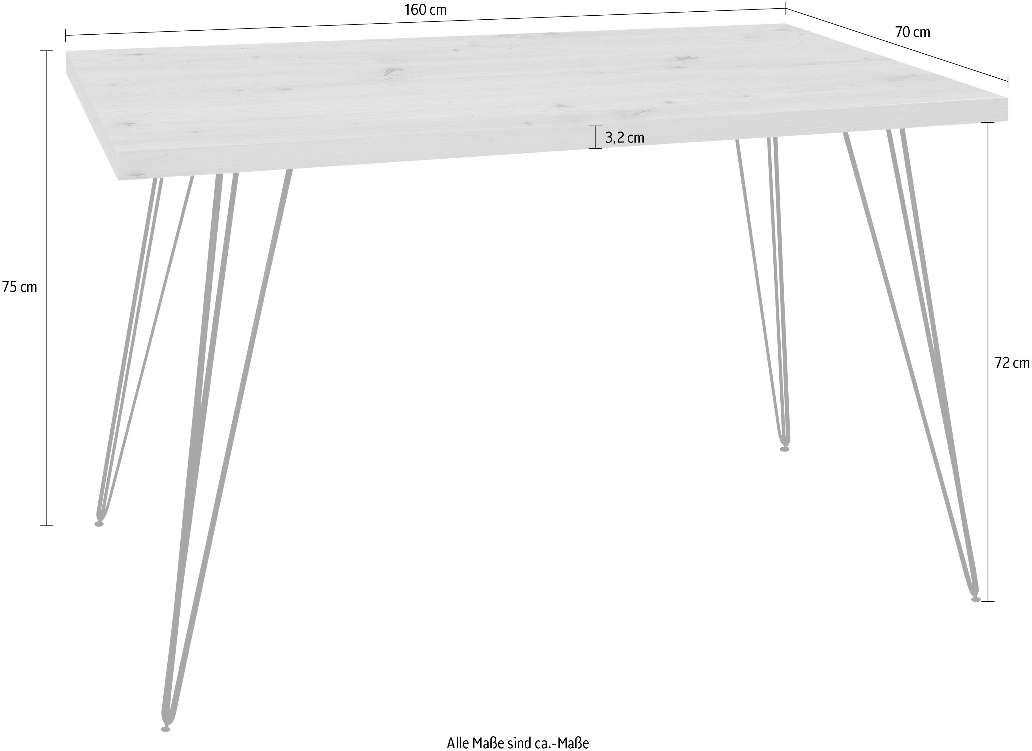 | Mäusbacher matt/asteiche schwarz Breite 160 cm System Big Schreibtisch asteiche Office,