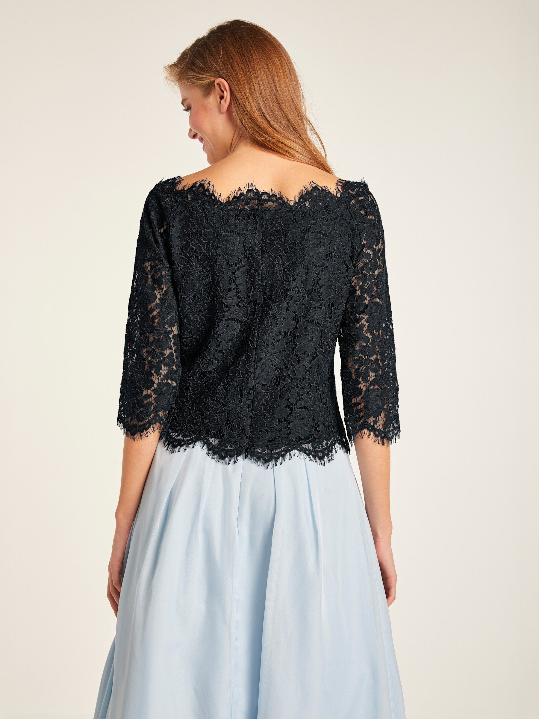 heine Klassische Bluse Spitzen-Bluse 3/4-Arm