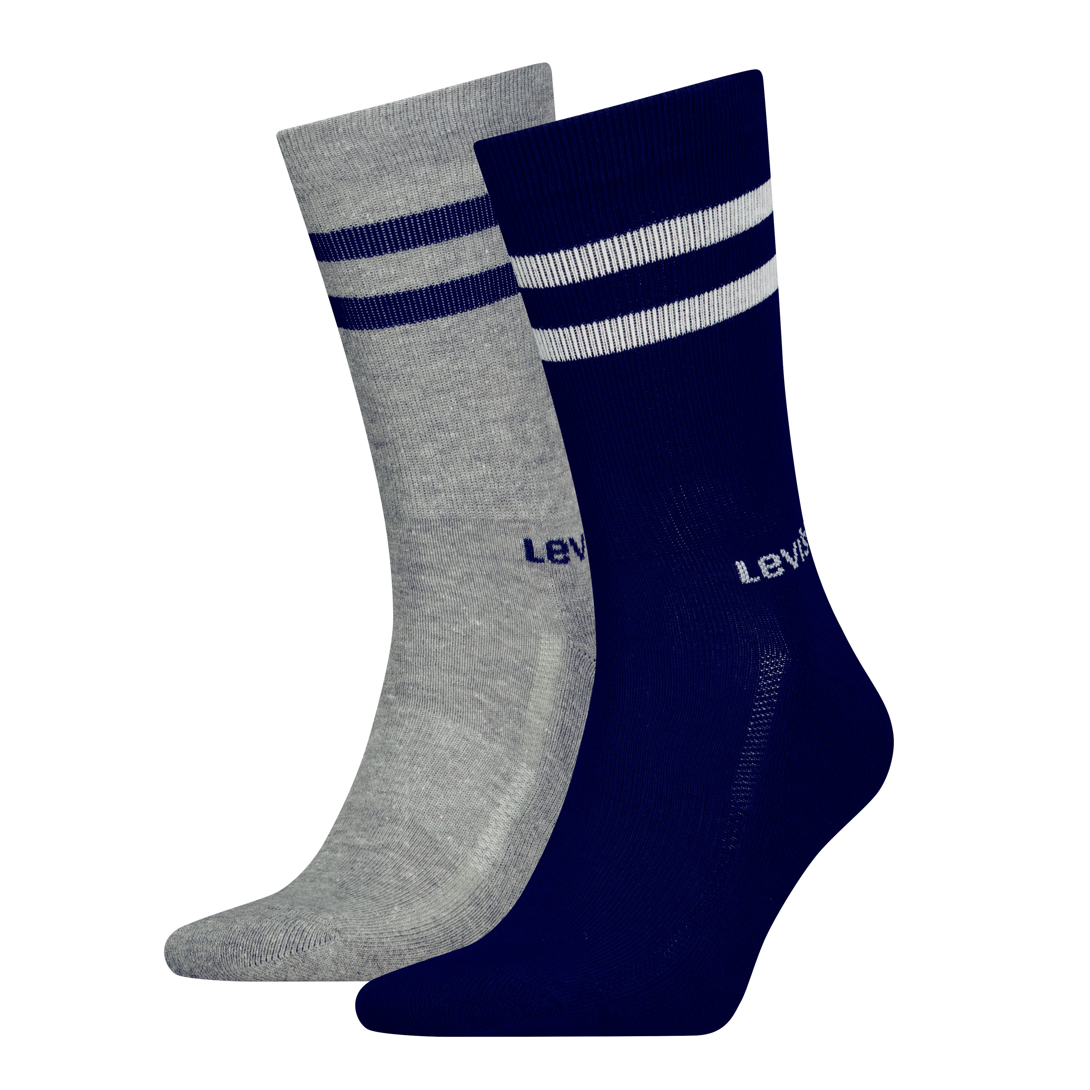 Levi's® Socken LEVIS REGULAR CUT SPORT STRIPE 2P (2-Paar, 2er Pack) mit auffälligen Streifen