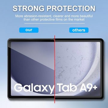 Mutoy Schutzfolie Panzerglas für Samsung Galaxy Tab A9+/A9 Plus 11 Zoll 2023, (9H Härte Gehärtetes Glas Folie mit Einfache Installation, Kratzfest,Displayschutz Schutzfolie), Kompatibel mit Samsung Tab A9 Plus (SM-X210/216/218), 2 Stück