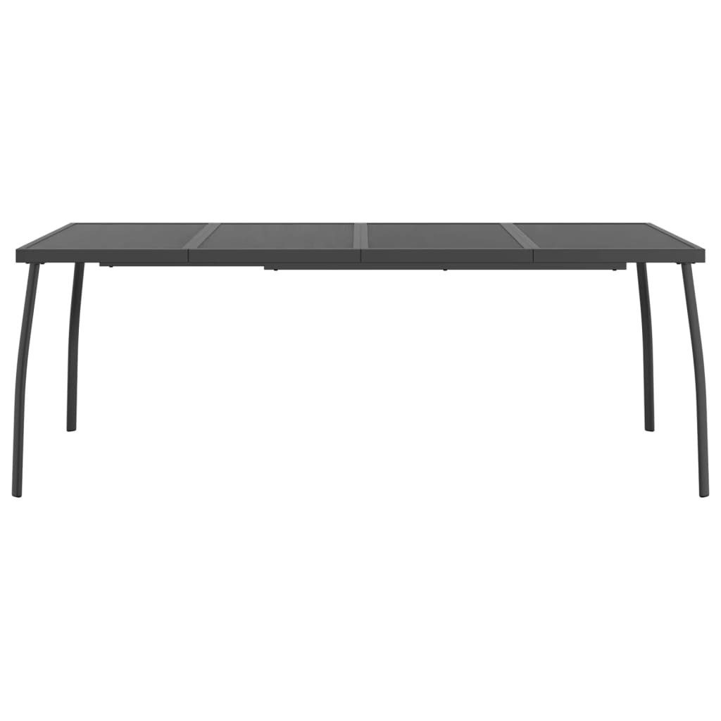 vidaXL Gartentisch Gartentisch Anthrazit 200x100x72 cm Stahlgitter (1-St)