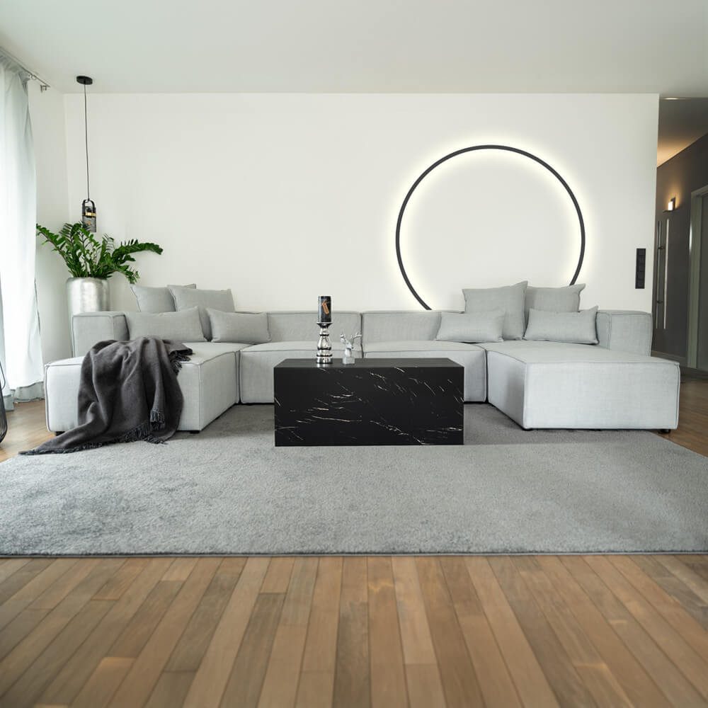 HOME DELUXE Wohnlandschaft Modulares Sofa FINO - 414 x 70 x 207 cm, individuelle Zusammenstellung, Ecksofa, Modulsofa, Modulare Couch