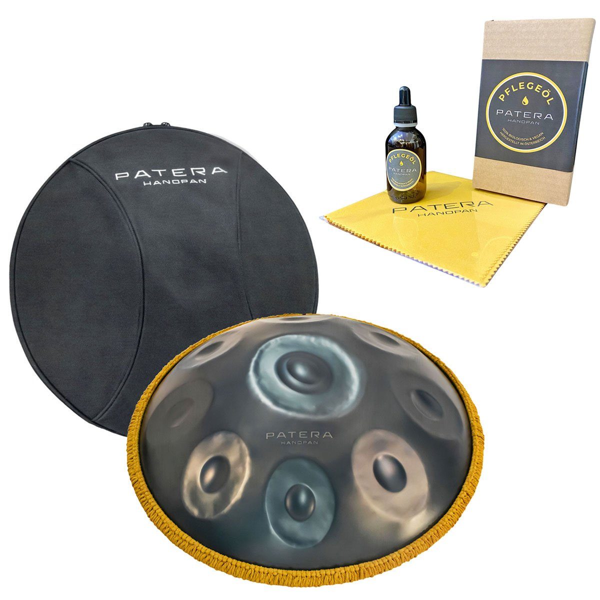 Handpan Patera Handpan HPCM-1 Cis-Minor mit Pflege-Öl