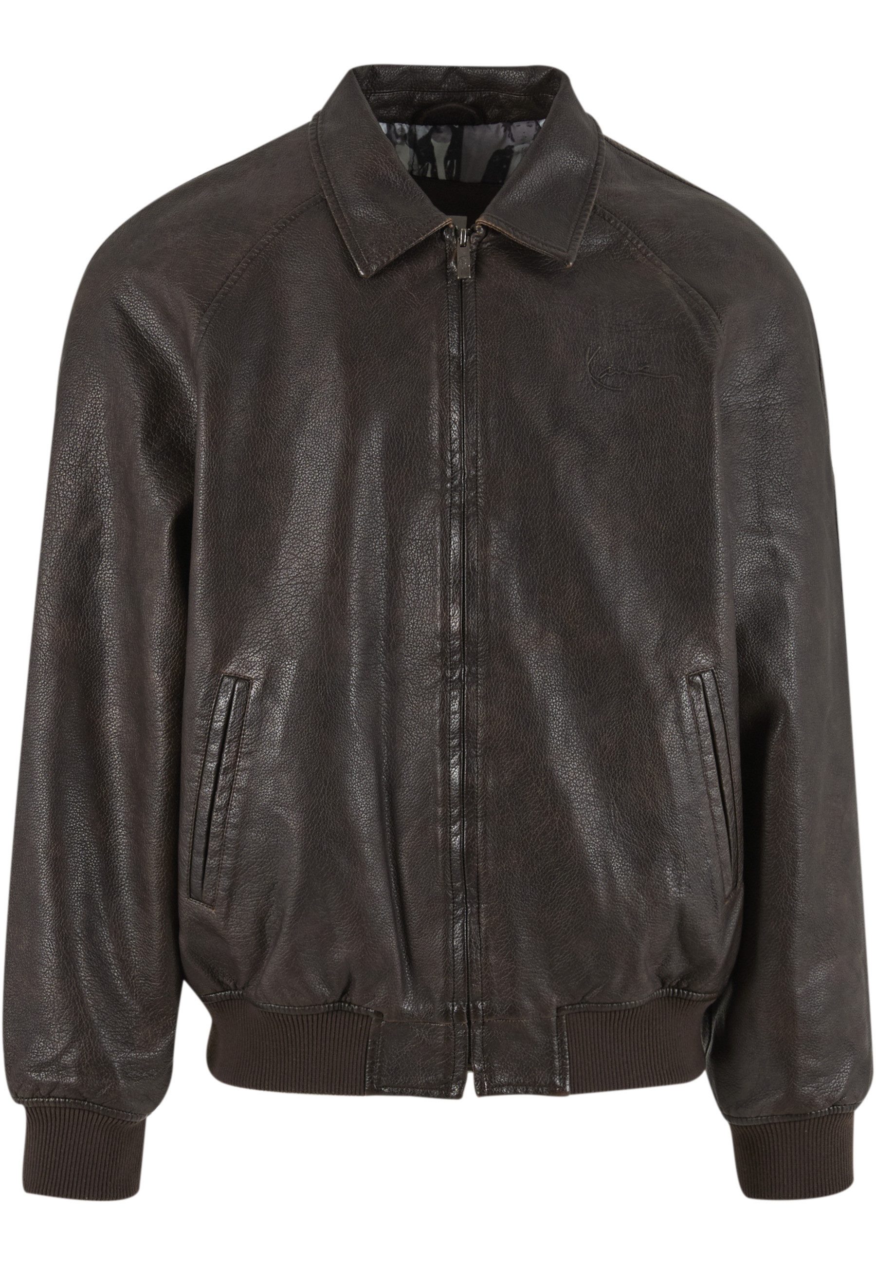 Karl Kani Bomberjacke Karl Kani Signature PU Leather Bomber Jacket (1-St)