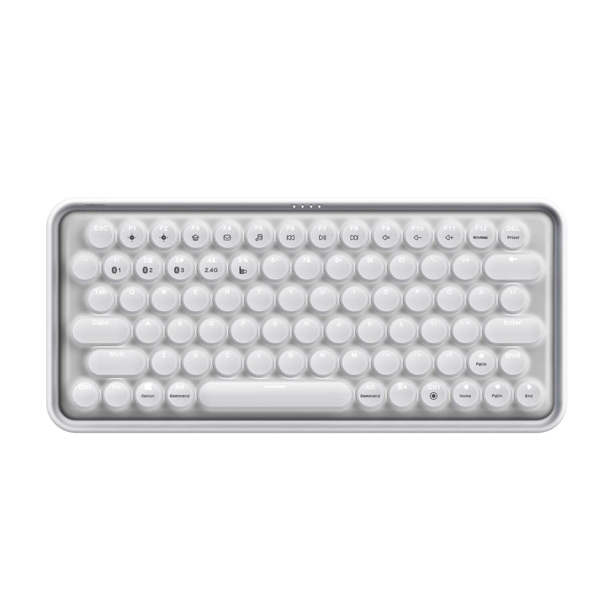 Rapoo Ralemo Pre 5, kabellos, QWERTZ, Weiß Wireless-Tastatur