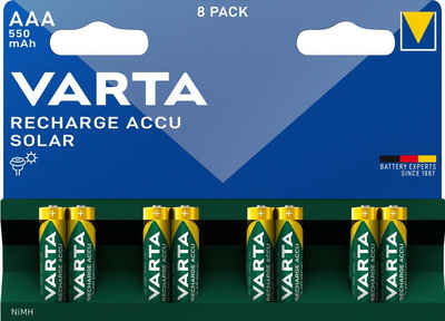 VARTA 8er Pack Recharge Accu Solar AAA 550 mAh Akkupacks Micro AAA 550 mAh (8 St)
