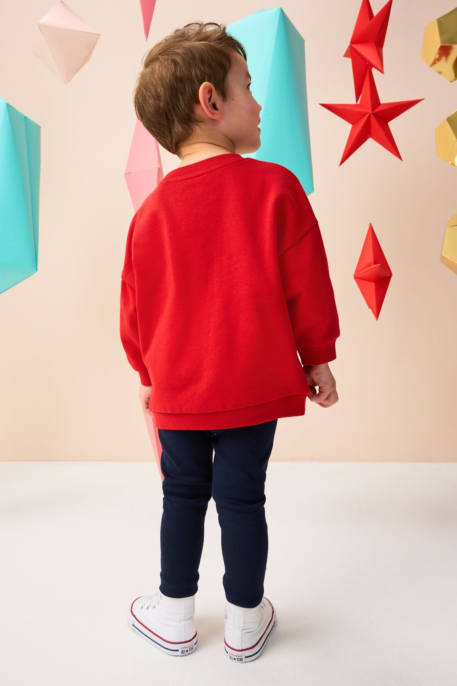 Next Top & Leggings Weihnachts-Leggings und Pulli im Set (2-tlg)