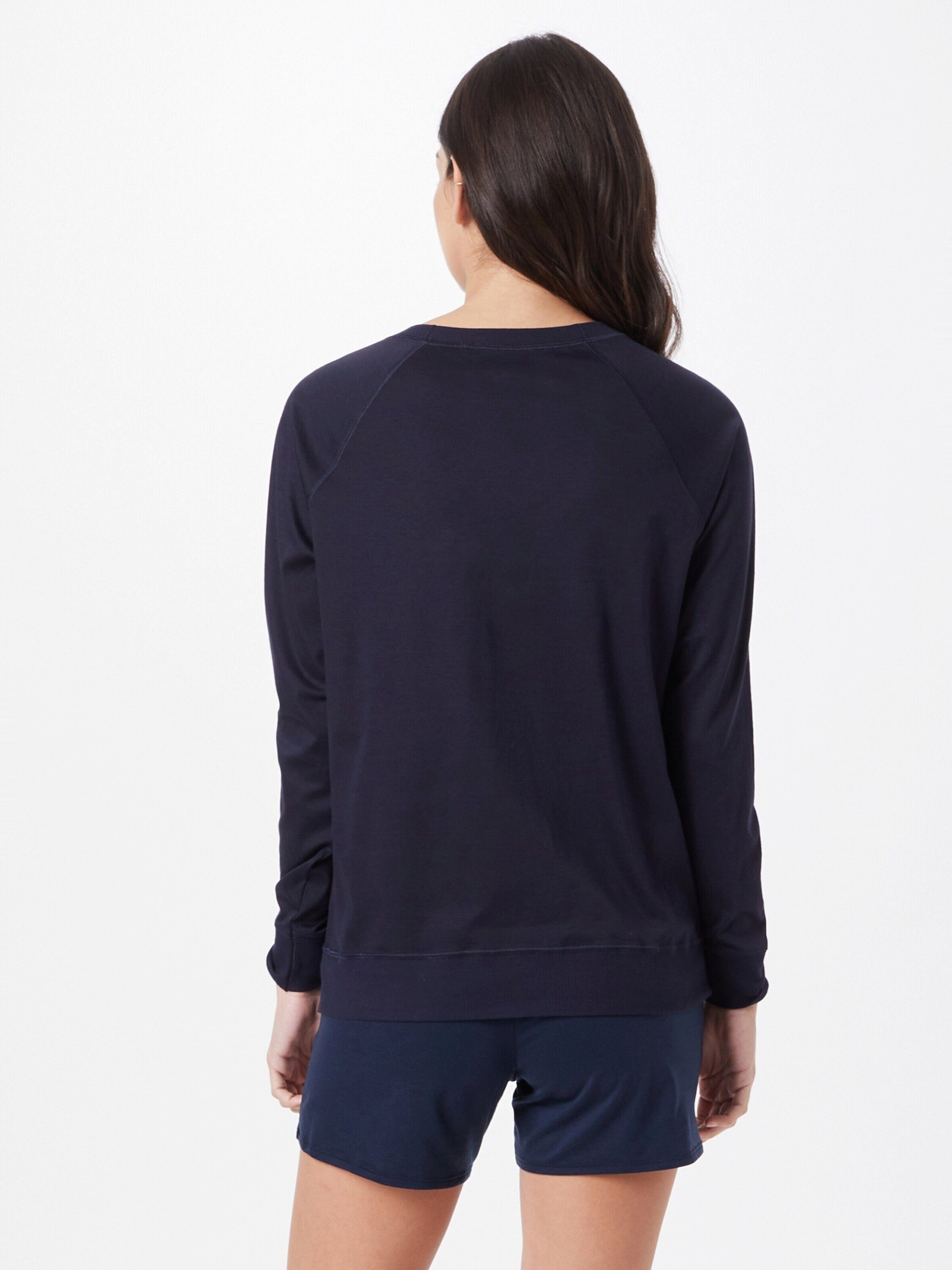 CALIDA Pyjamaoberteil dark blue lapis Details (1-tlg) Plain/ohne