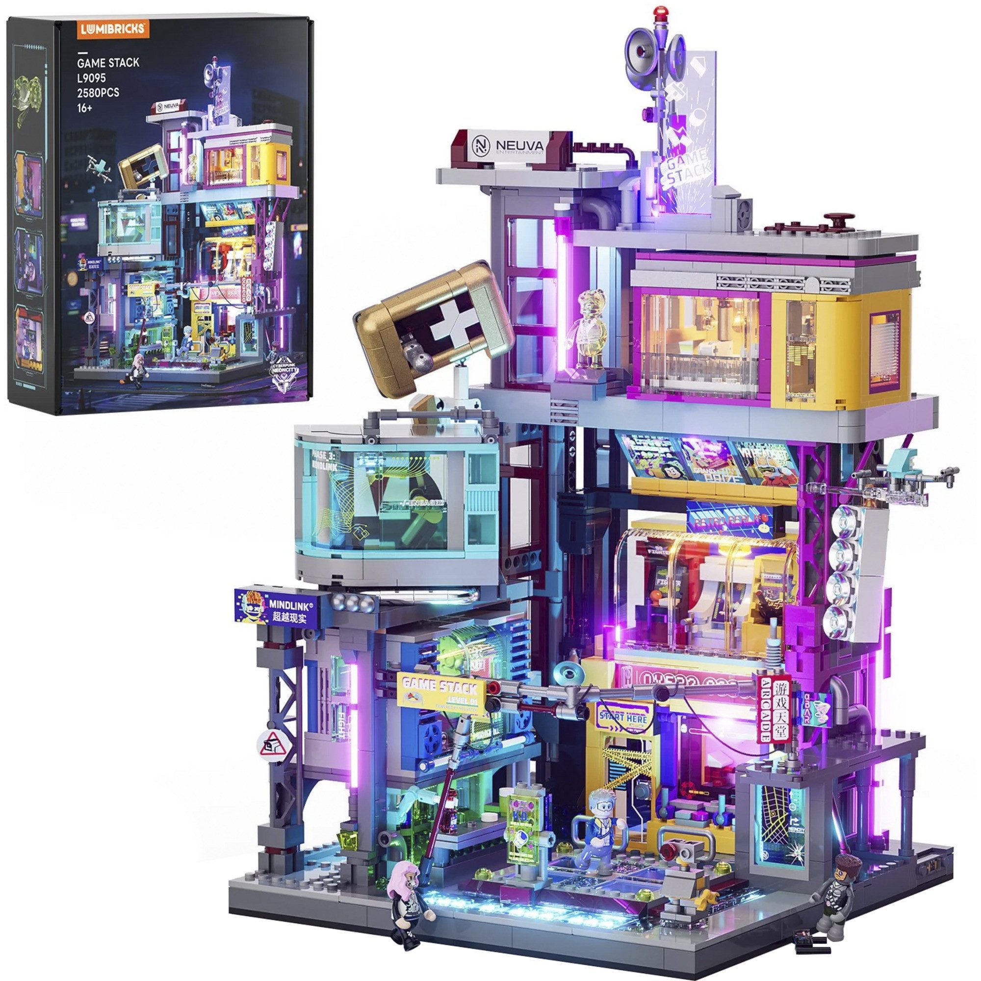 Lumibricks Lumibricks Cyberpunk Neoncity Gamestack, Spielbausteine