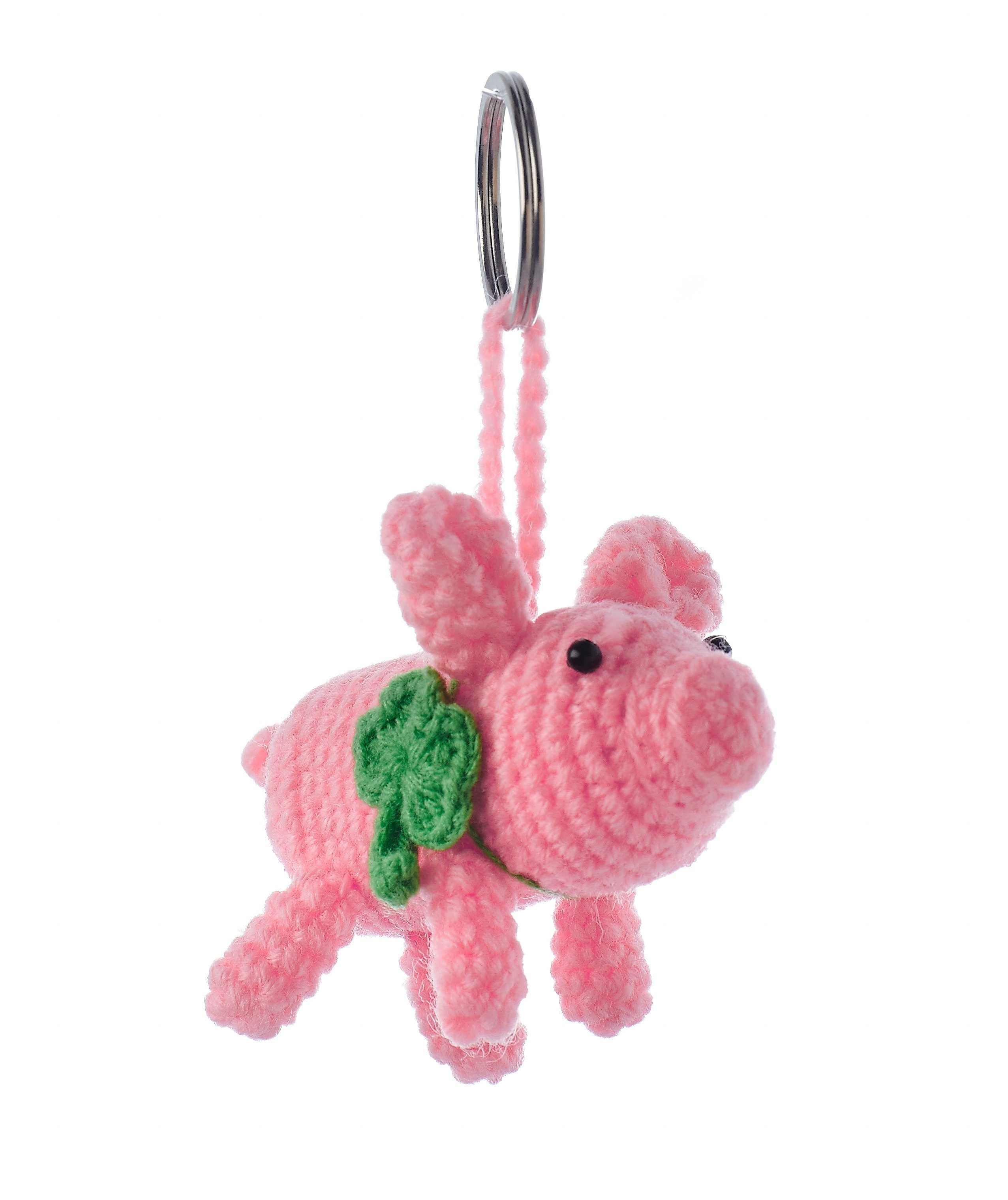 sorgfältig Schlüsselanhänger Taschenanhänger Bers Geschenk), By Schwein handgehäkelt Schlüsselanhänger Häkel Handarbeit süßes Ferkel (wirklich