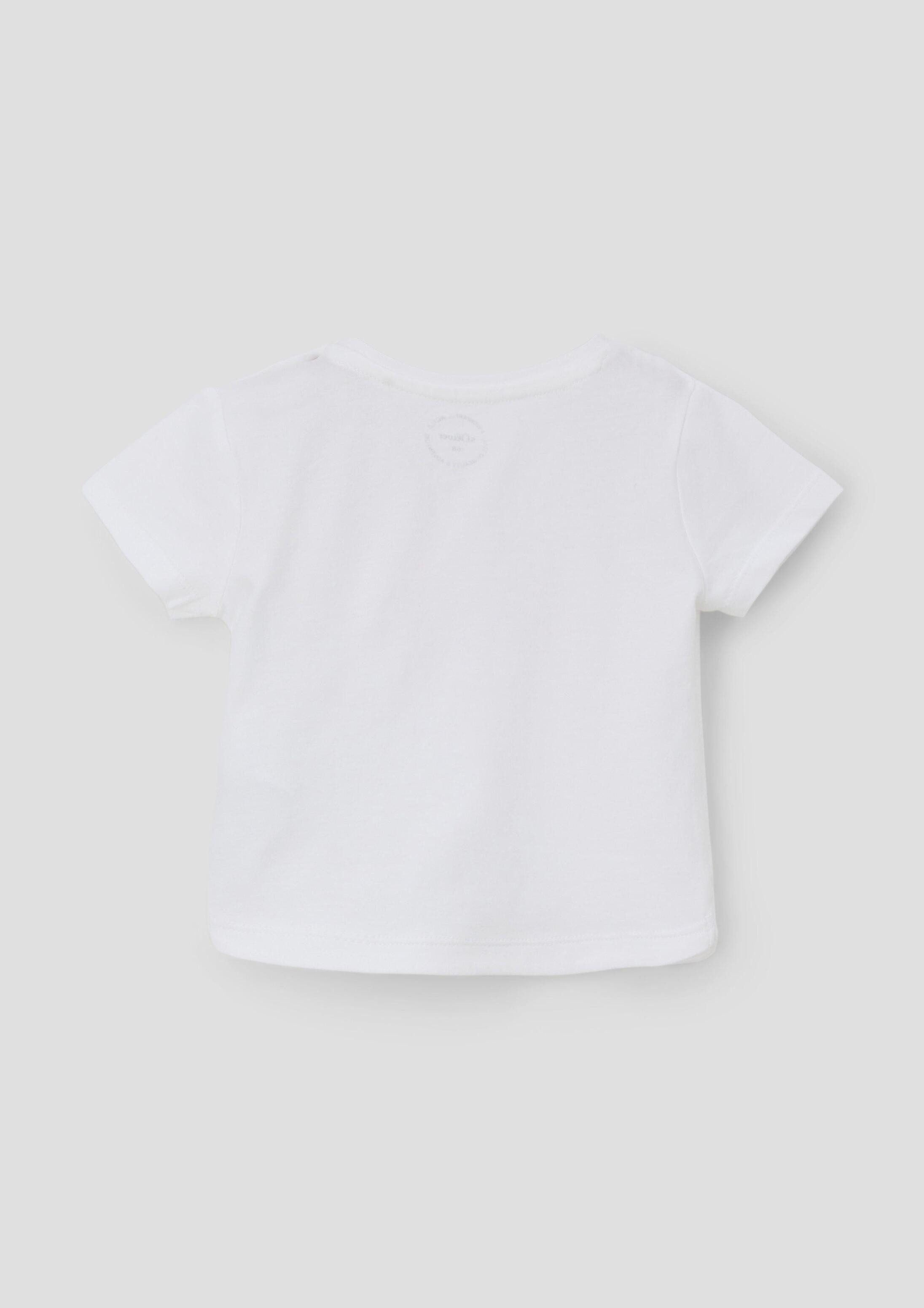 s.Oliver Kurzarmshirt T-Shirt T-Shirt mit Glitzerprint