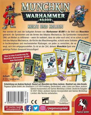 Pegasus Spiele Spiel, Munchkin Warhammer 40.000: Kulte und Kolben (Erweiterung)