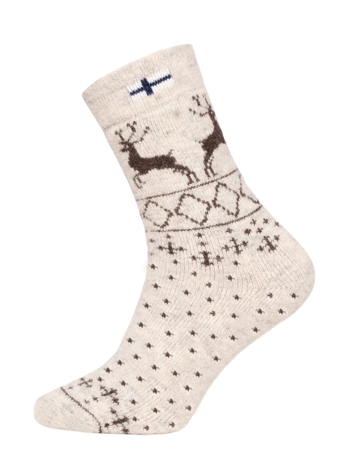 HomeOfSocks Norwegersocken 80% Wollsocken Norwegen Flagge & Norweger Design Dicke Socken Hyggelig Warm Hoher 80% Wollanteil Norwegischem Design