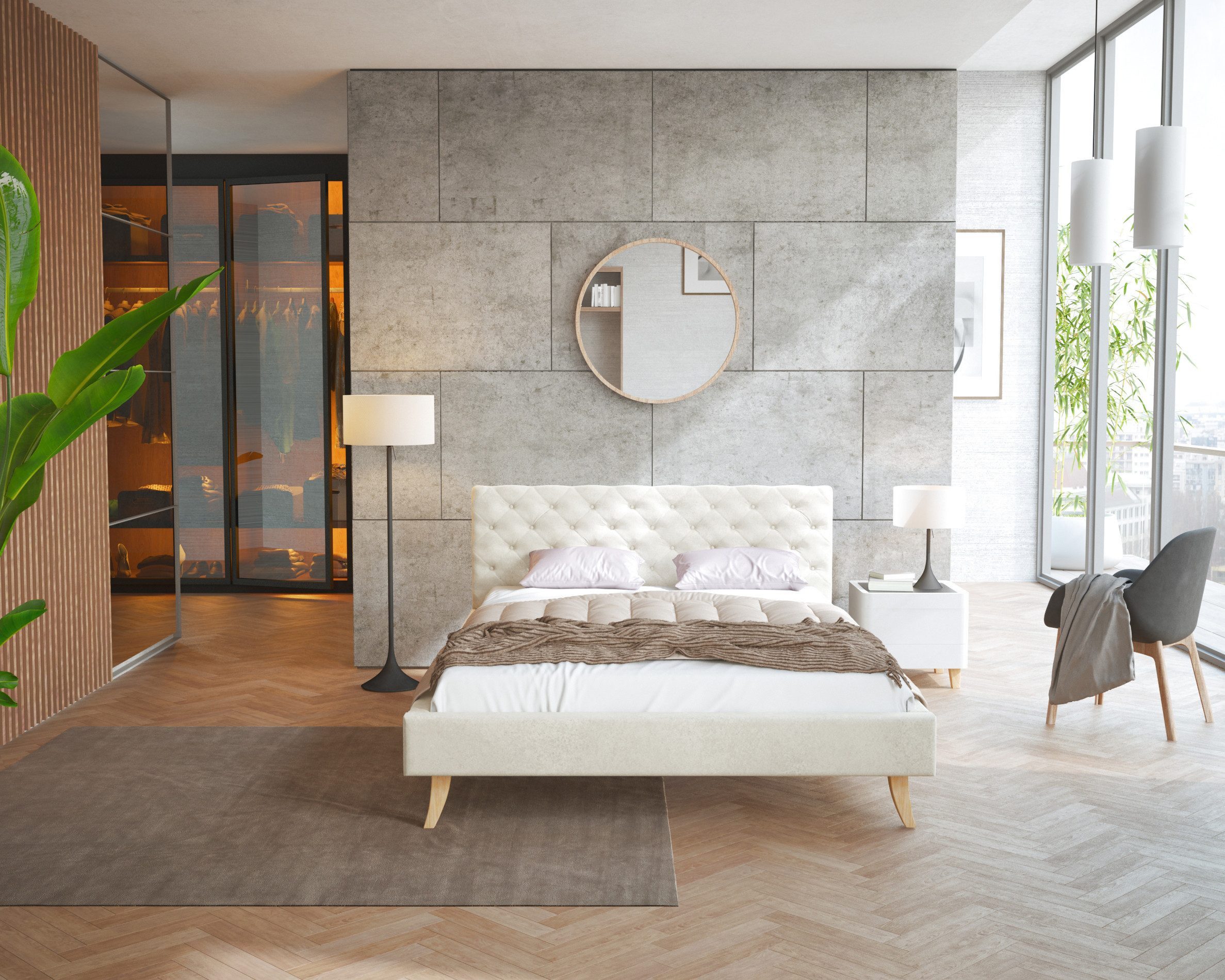 FDM Polsterbett Kalifornia Bettrahmen 120x200, 140x200, günstig online kaufen