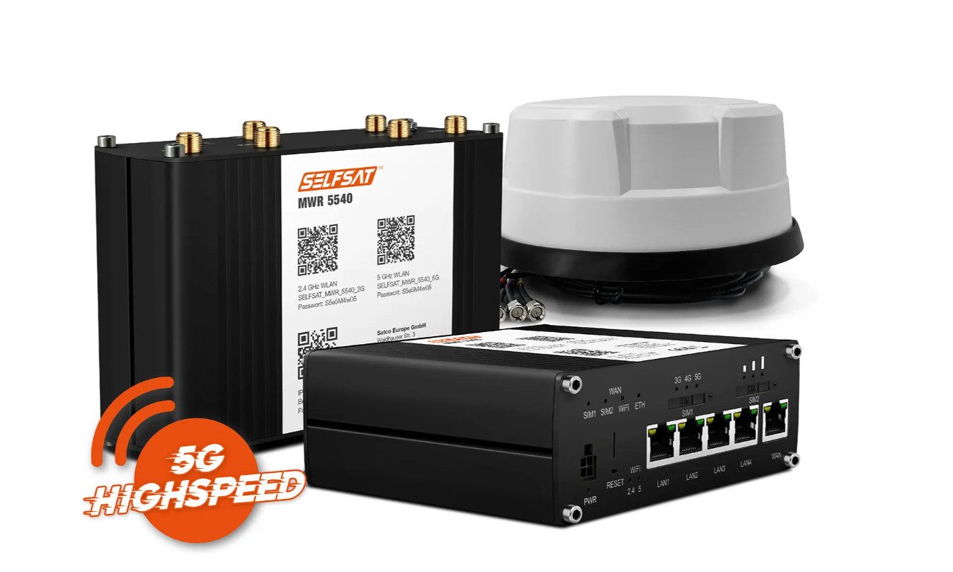 Selfsat SELFSAT MWR 5540 5G Cat 12 WLAN Router bis 2,6 Gbps Mobilfunkantenne