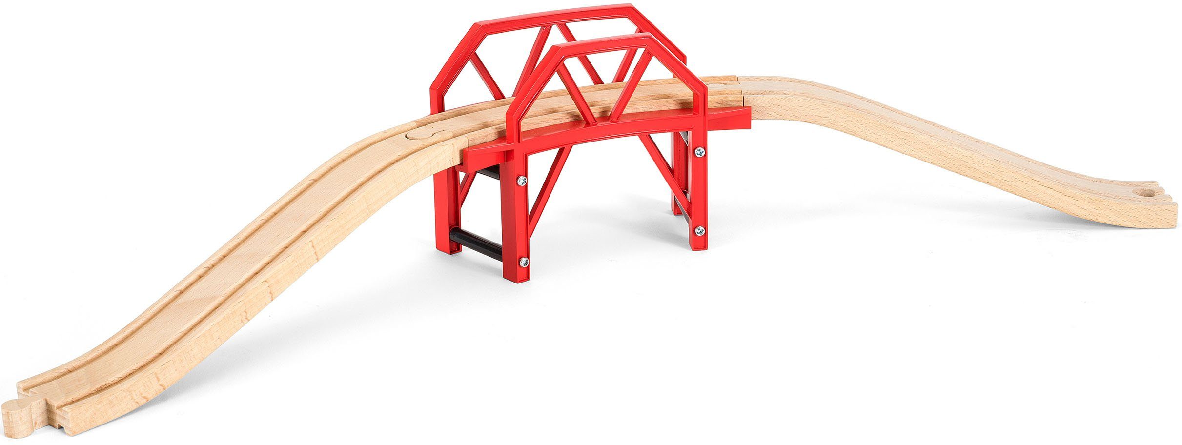 BRIO® Spielzeugeisenbahn-Brücke BRIO® WORLD, Bahnbrücke mit Auffahrten, FSC® - schützt Wald